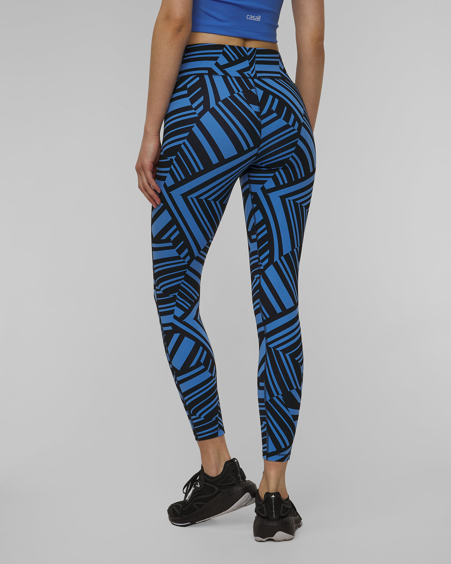 Colanți pentru femei Casall Essential Printed Tights albastru și negru