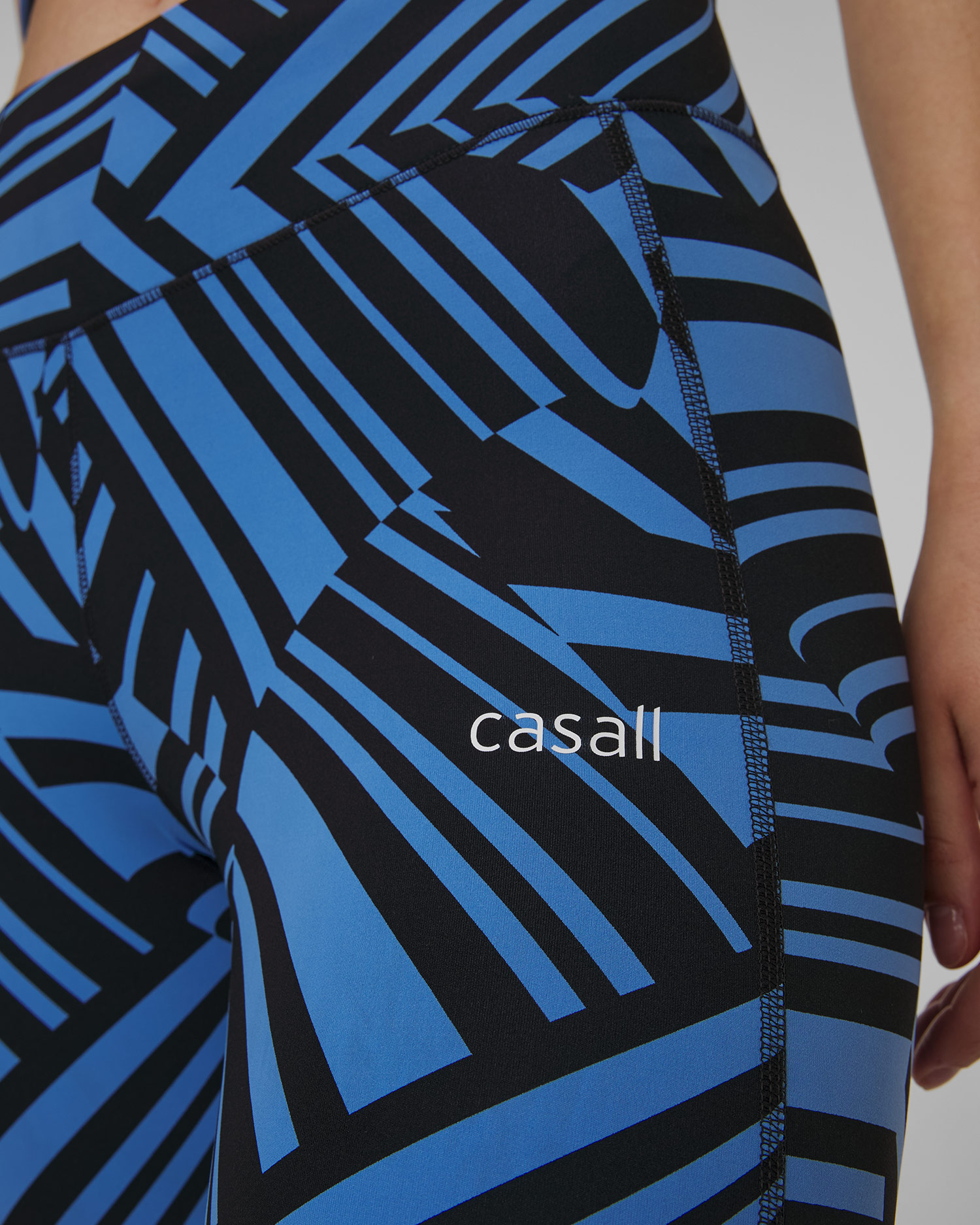 Colanți pentru femei Casall Essential Printed Tights albastru și negru