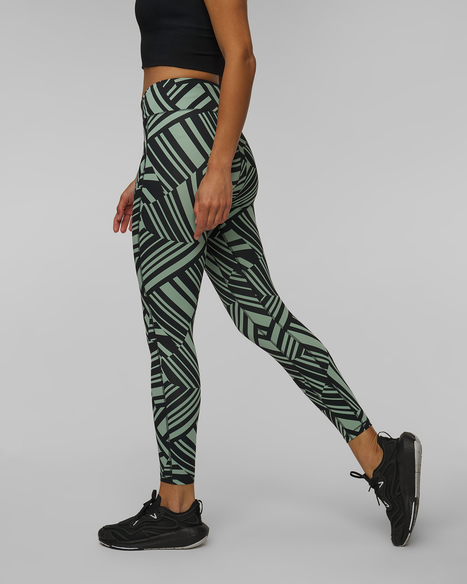 Colanți pentru femei Casall Essential Printed Tights verde și negru