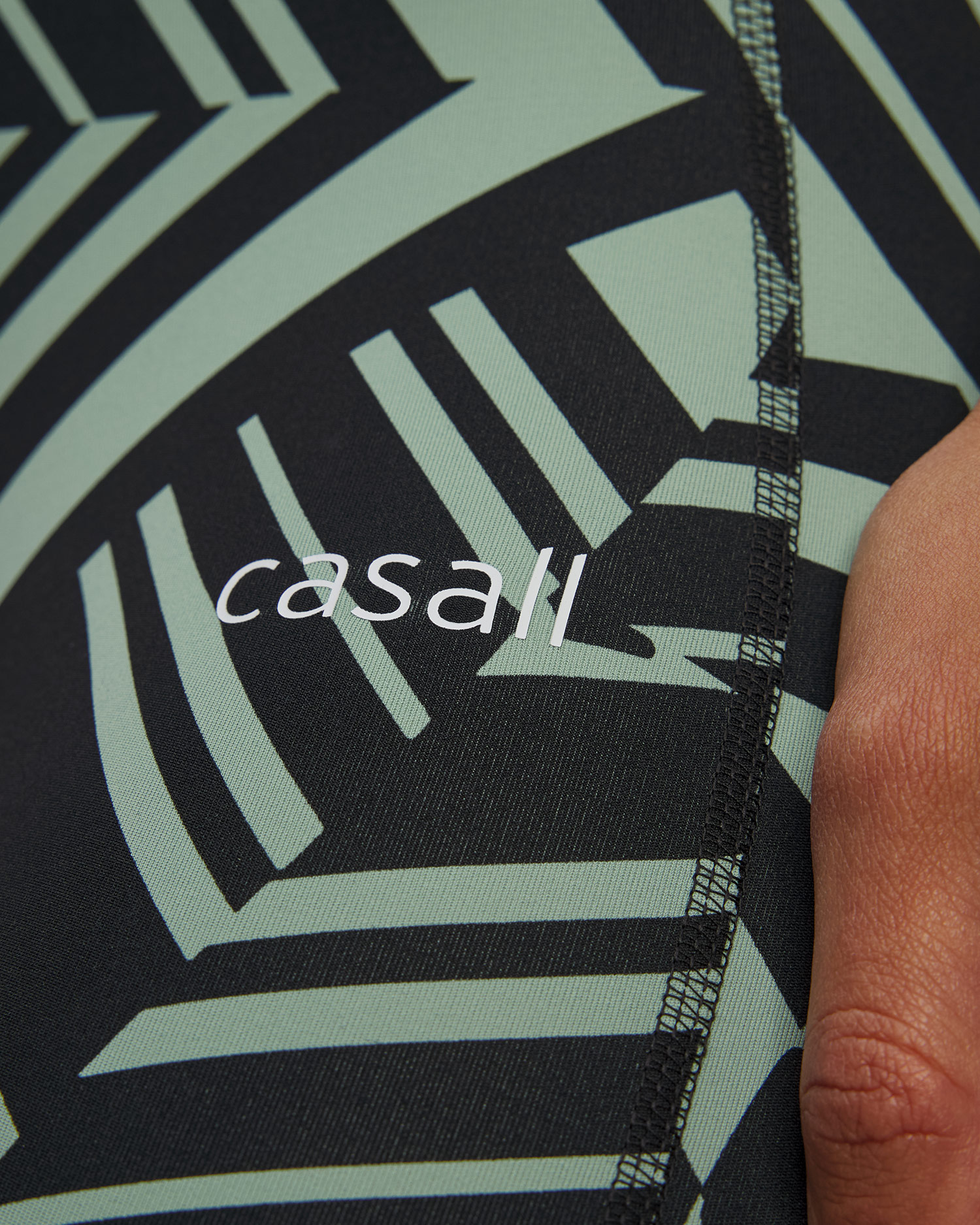 Colanți pentru femei Casall Essential Printed Tights verde și negru