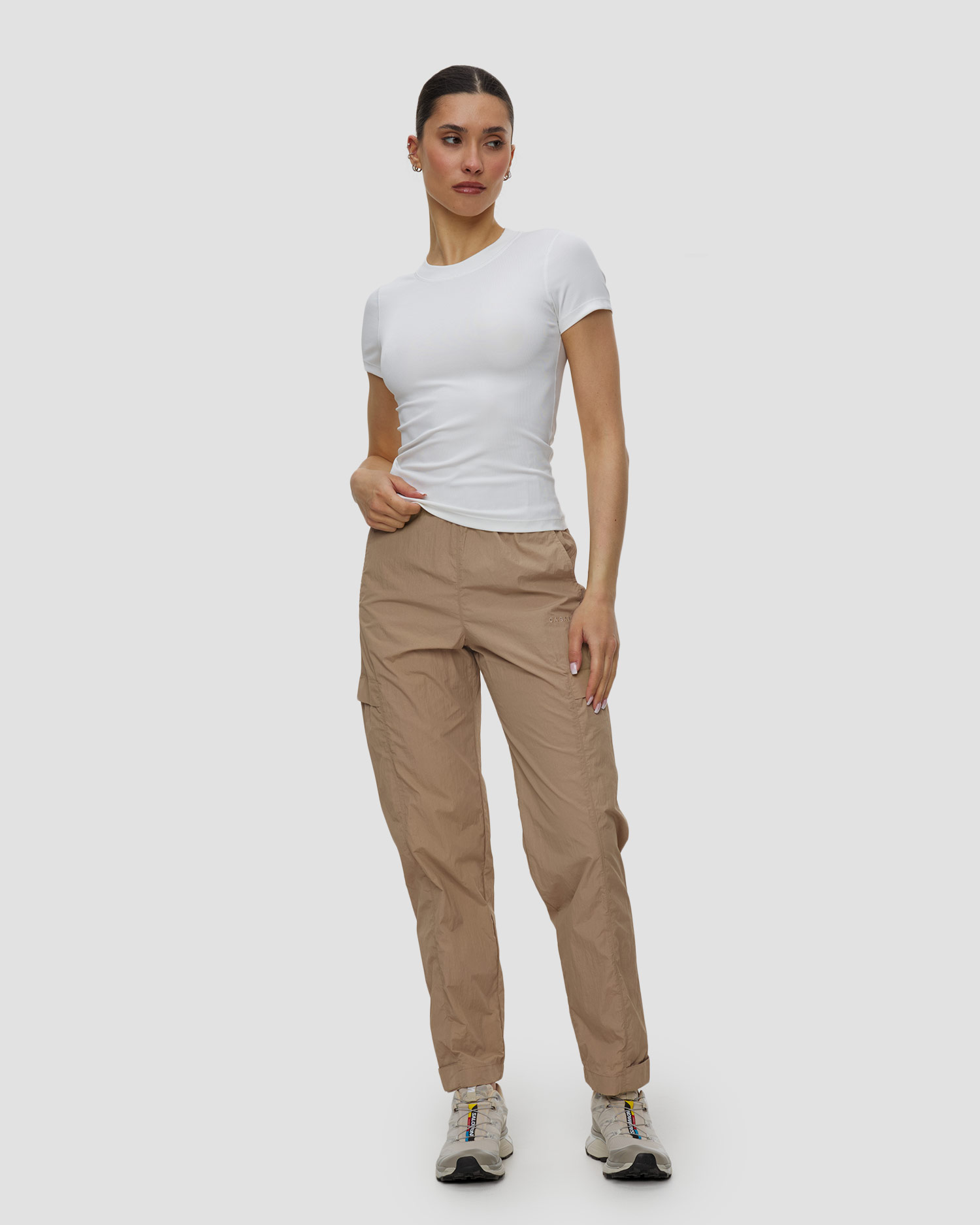 Casall Defined Rib Tee Damen-Sportshirt in Weiß