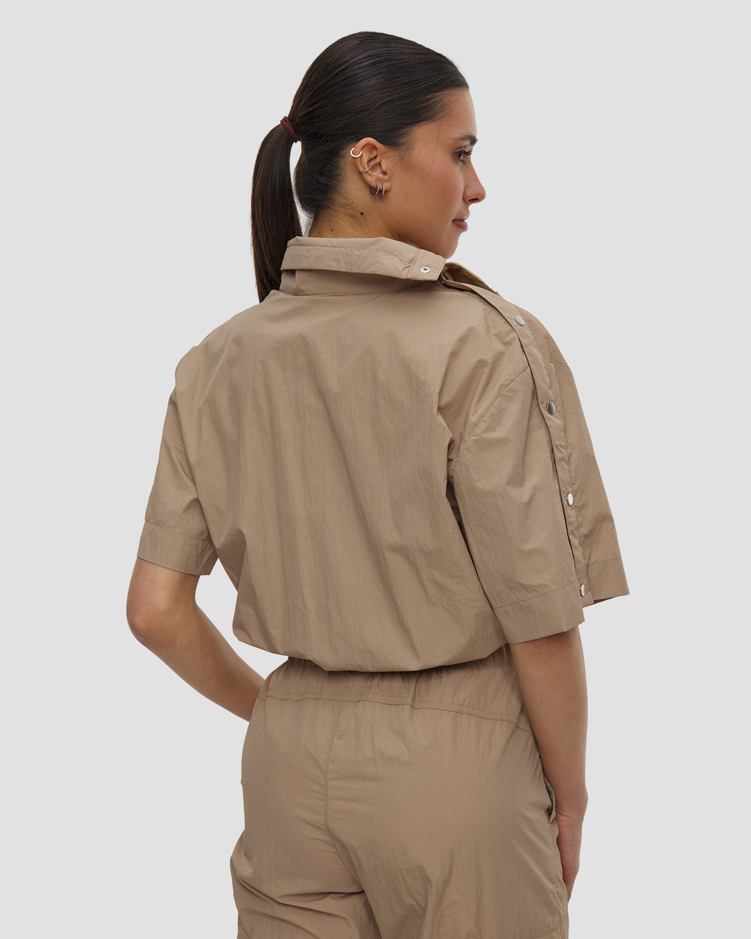 Casall Active Short Sleeve Track Jacket Damenjacke in Beige