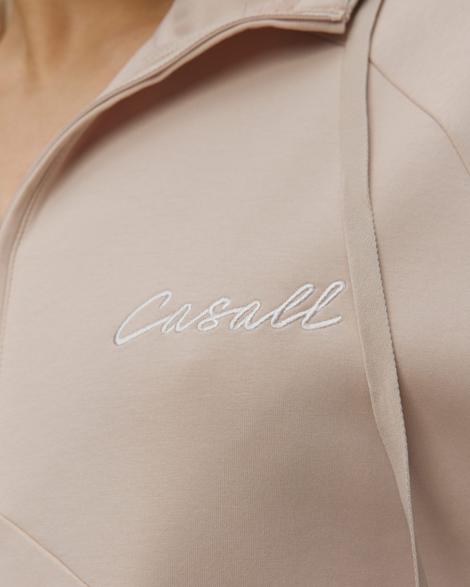 Casall Aria Zip Hoodie Jacket Damen-Sweatshirt in Beige