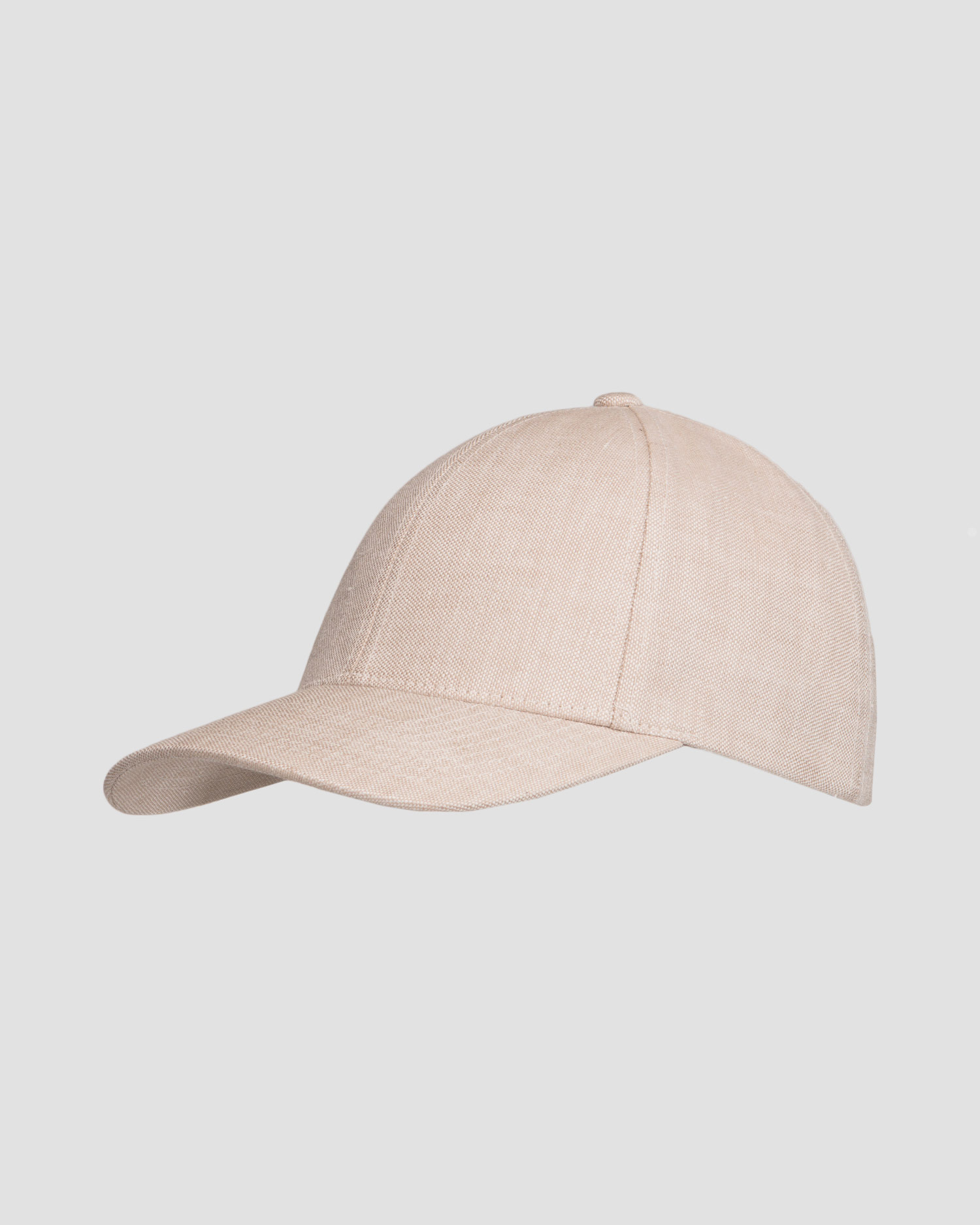 Béžová lněná kšiltovka Varsity Linen