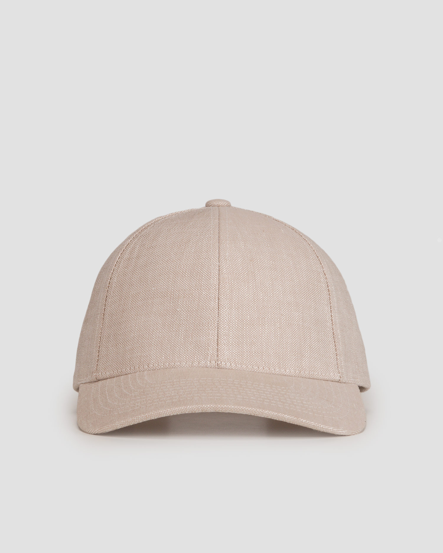 Béžová lněná kšiltovka Varsity Linen