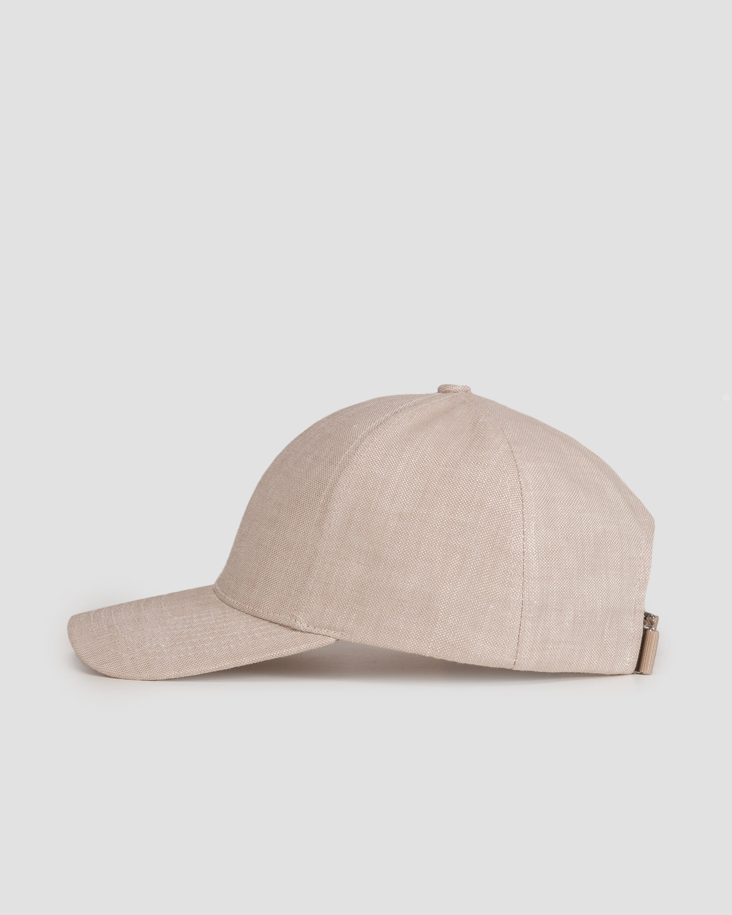 Béžová lněná kšiltovka Varsity Linen