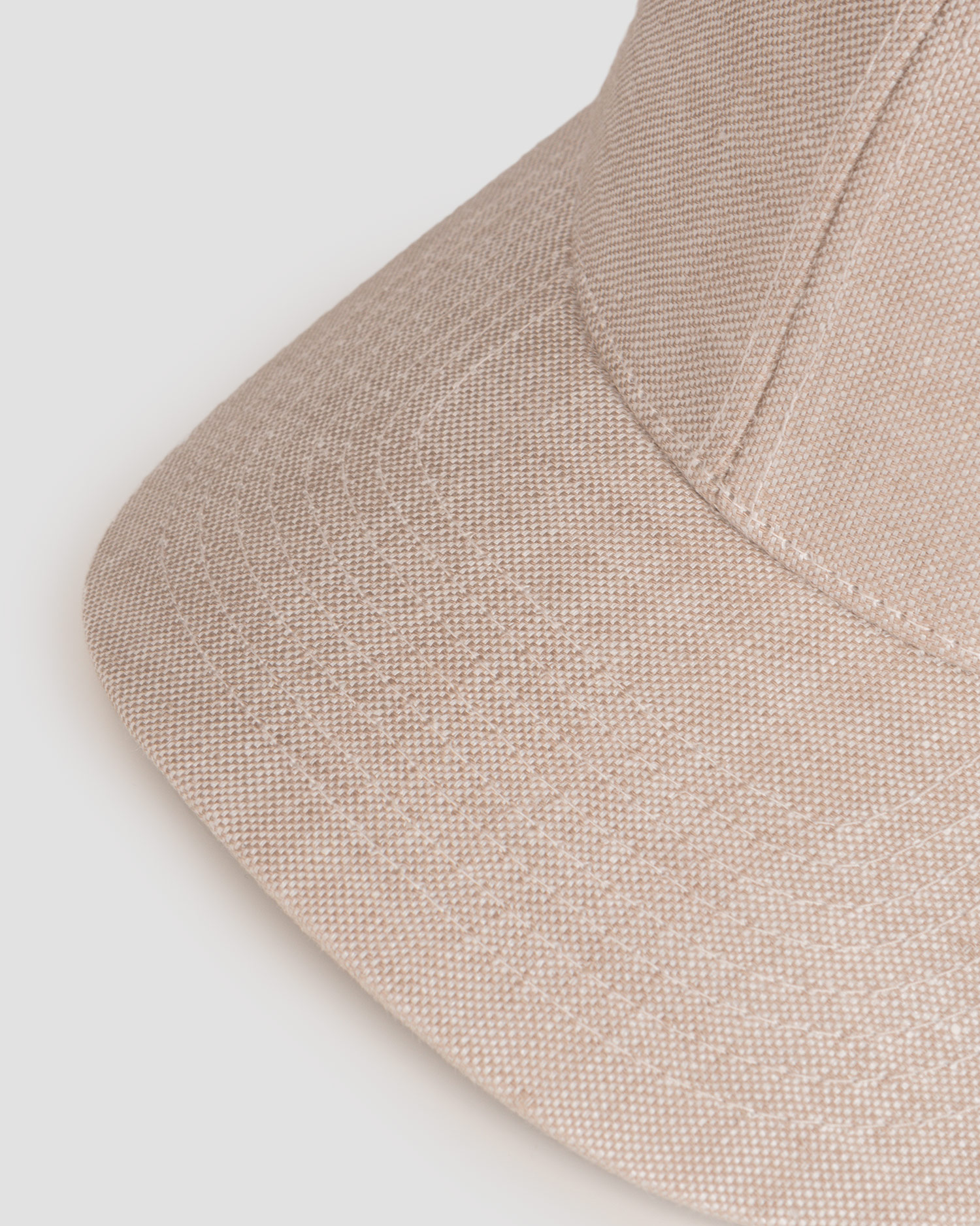 Béžová lněná kšiltovka Varsity Linen