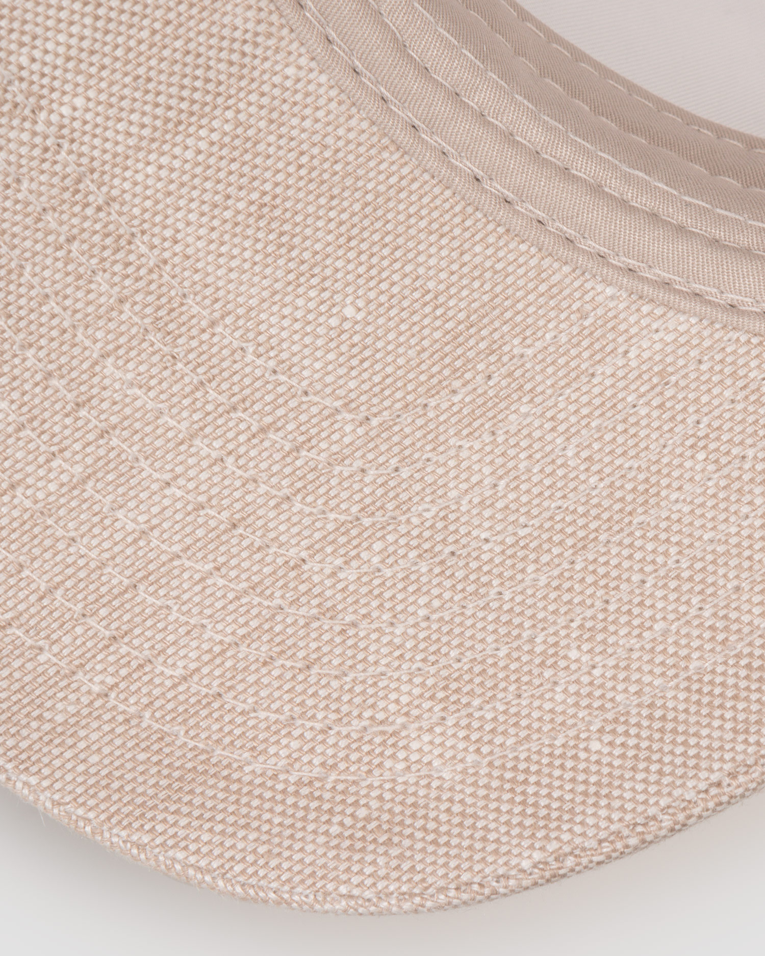 Béžová lněná kšiltovka Varsity Linen