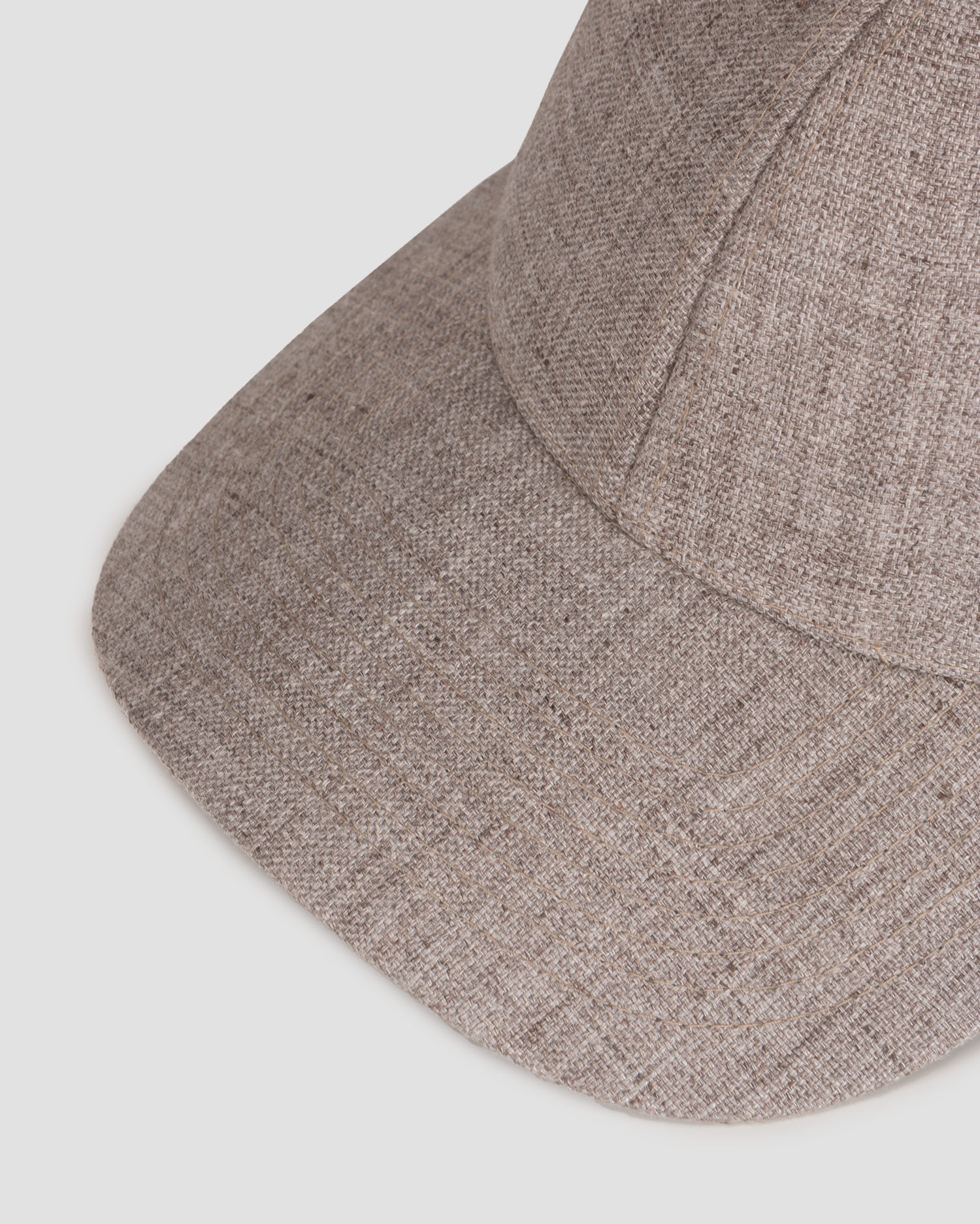 Czapka z daszkiem lniana Varsity Linen Legacy Structured ciemnobeżowa