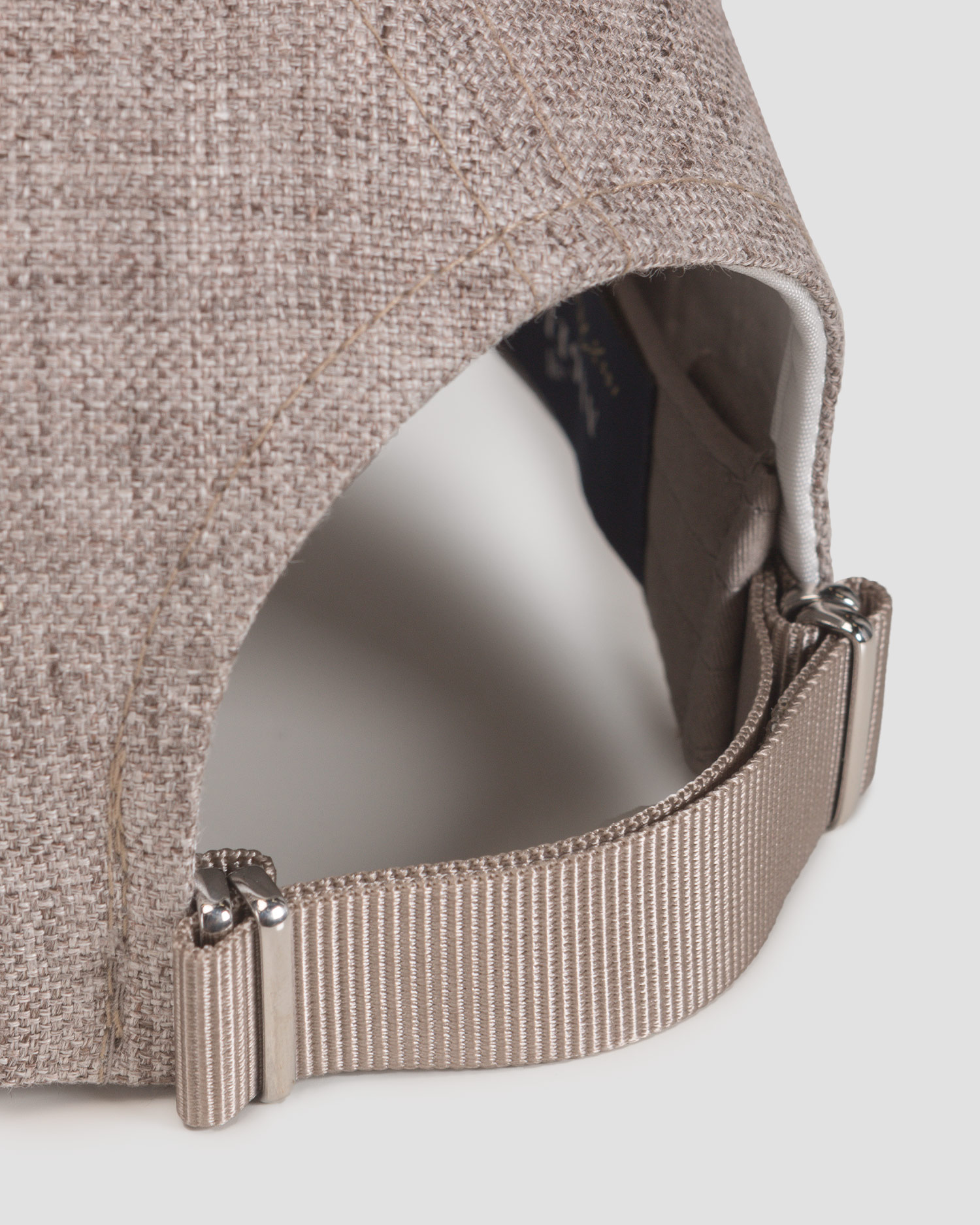 Czapka z daszkiem lniana Varsity Linen Legacy Structured ciemnobeżowa