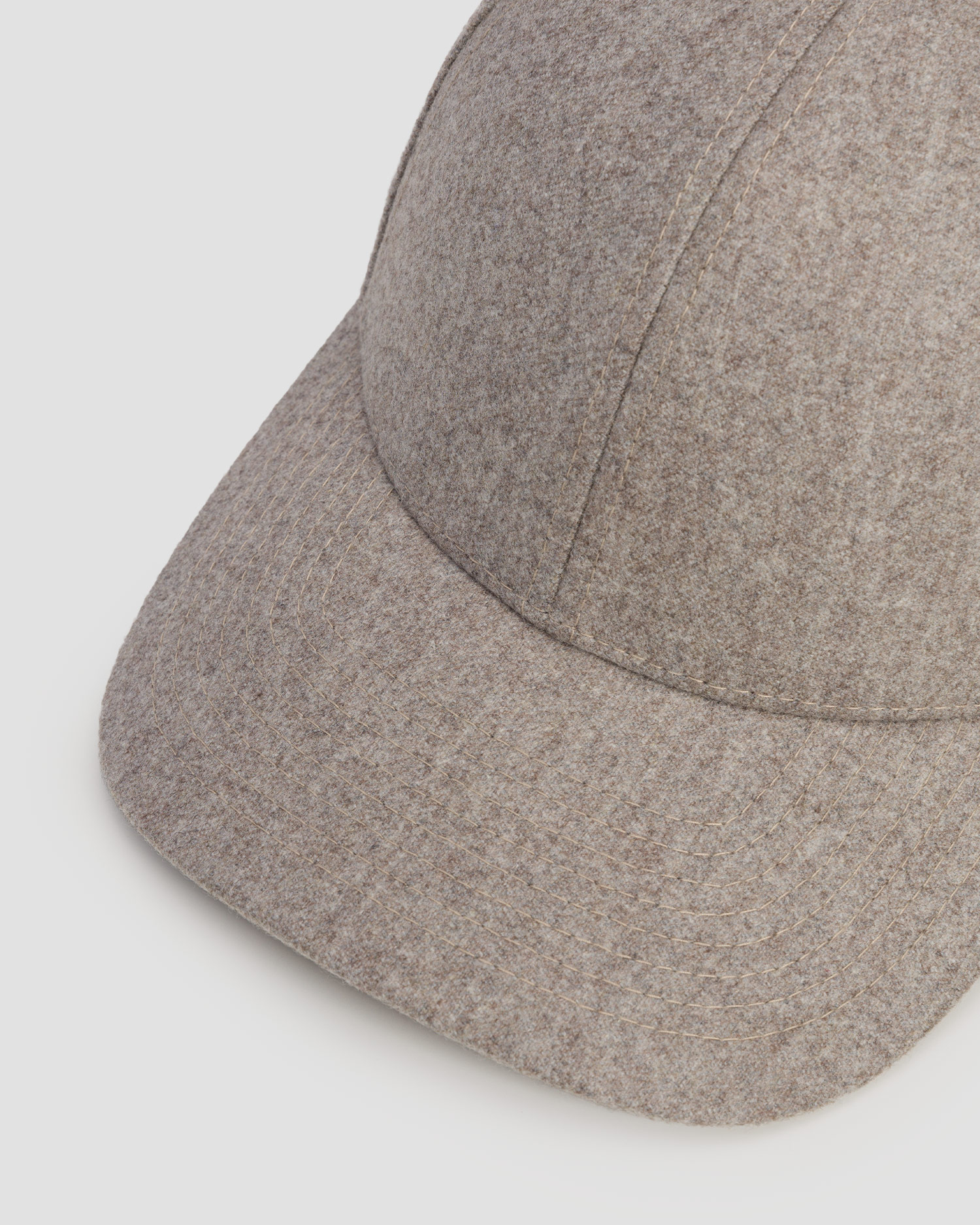 Casquette beige Varsity Virgin Wool