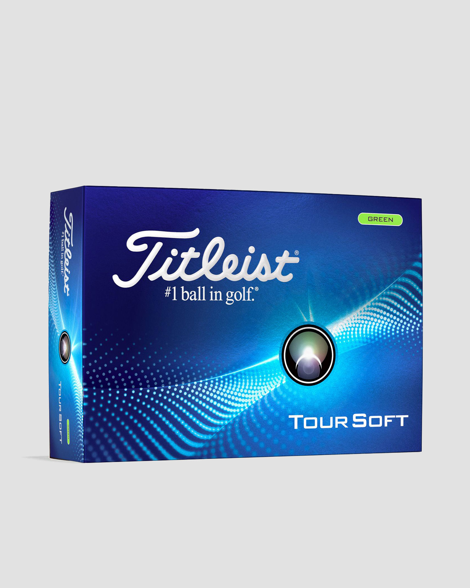 Zelené golfové míčky Titleist New 2024 Tour Soft 12 kusů