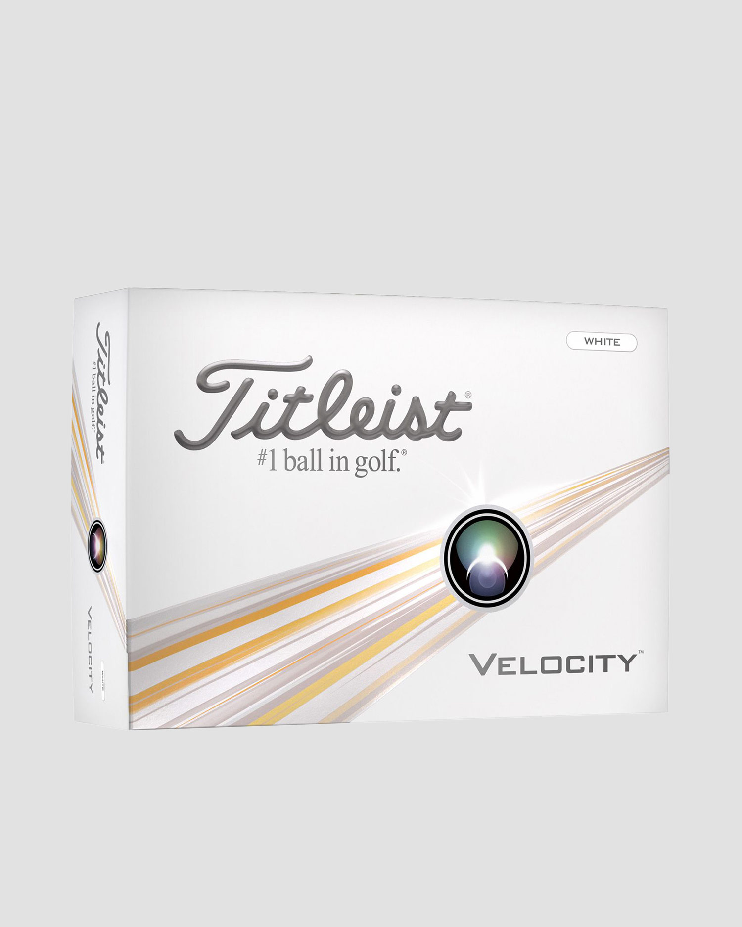 Bílé golfové míčky Titleist New 2024 Velocity 12 kusů