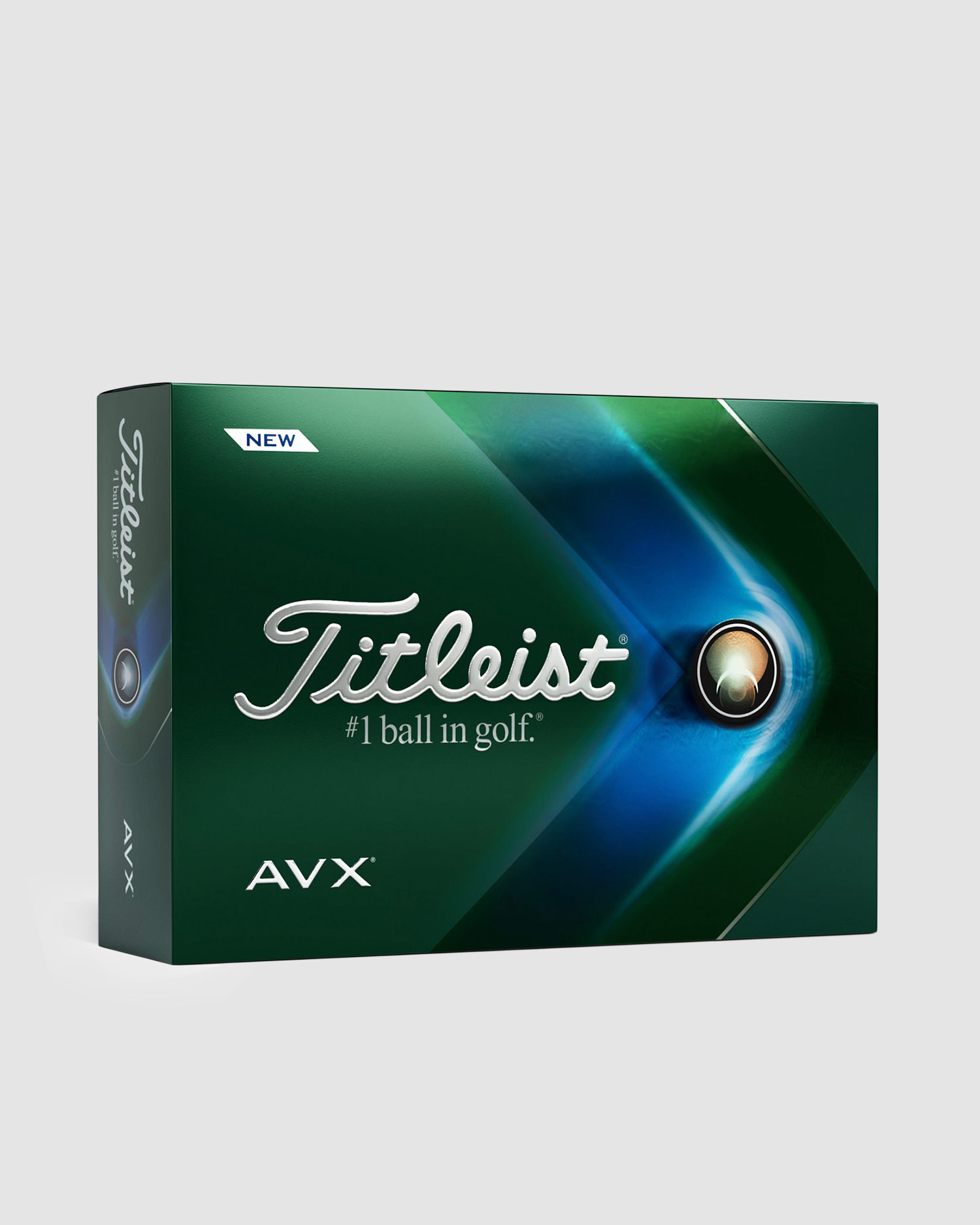 Bílé golfové míčky Titleist New 2024 AVX 12 kusů