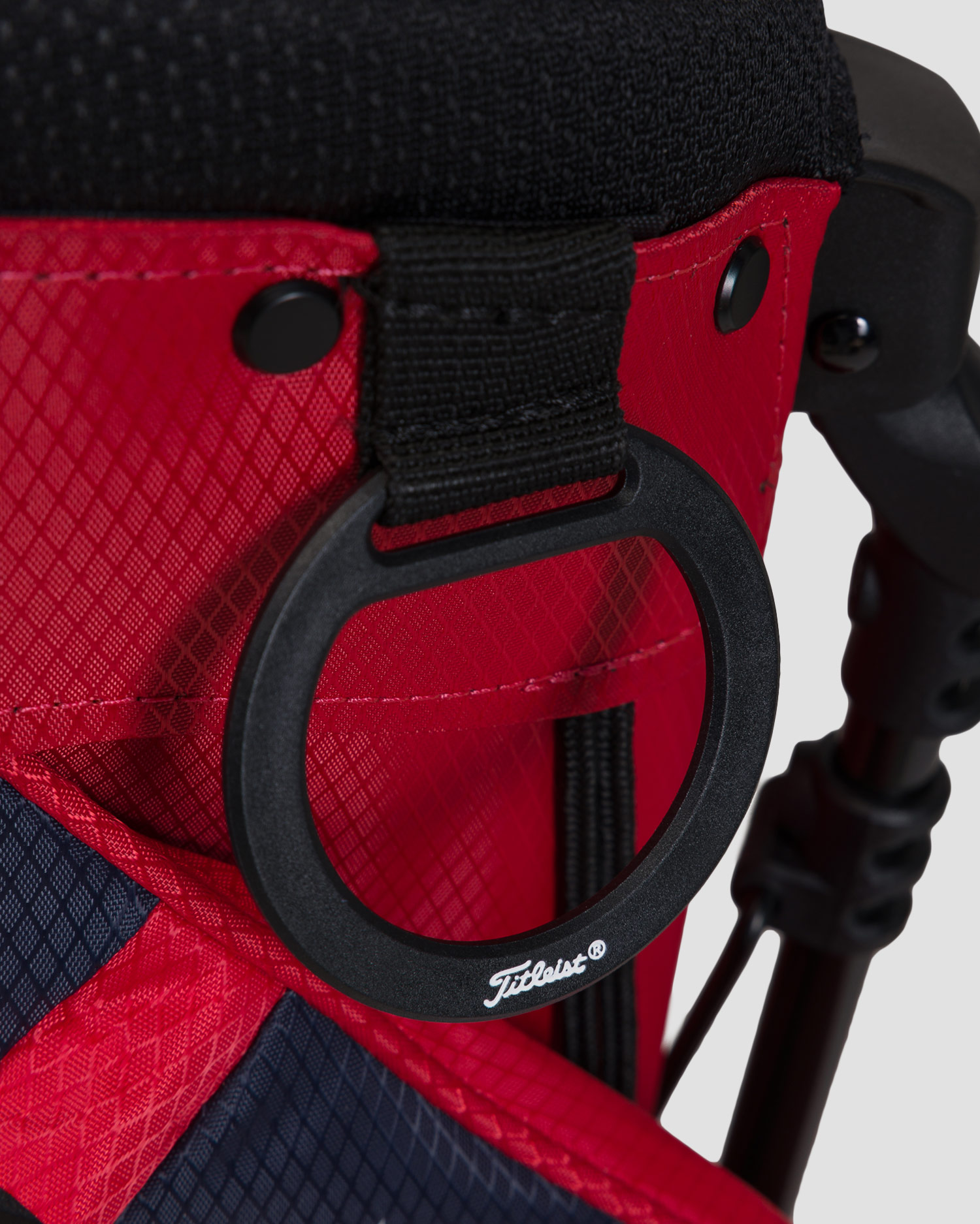 Granatowo-biało-czerwona torba golfowa Titleist Players 4 Stand Stadry