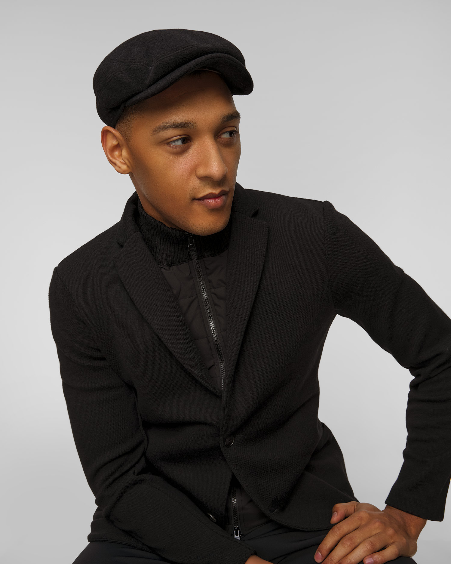 Caschetă pentru bărbați Stetson Driver Cap Wool Cashmere negru