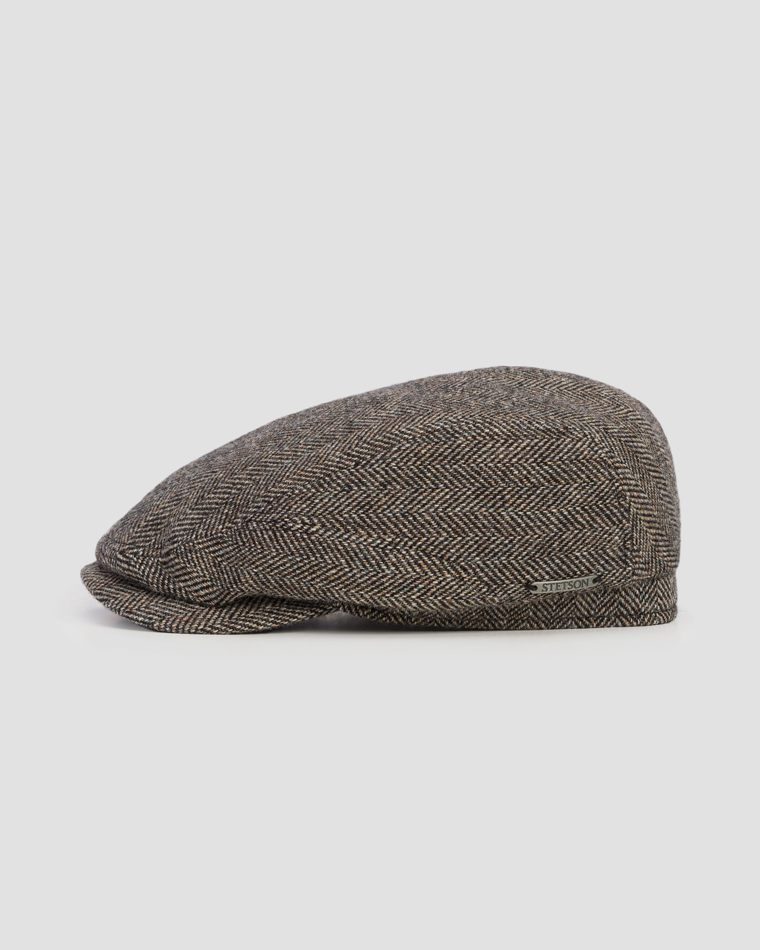 Pánska bekovka Stetson Driver Cap Wool Herringbone sivá