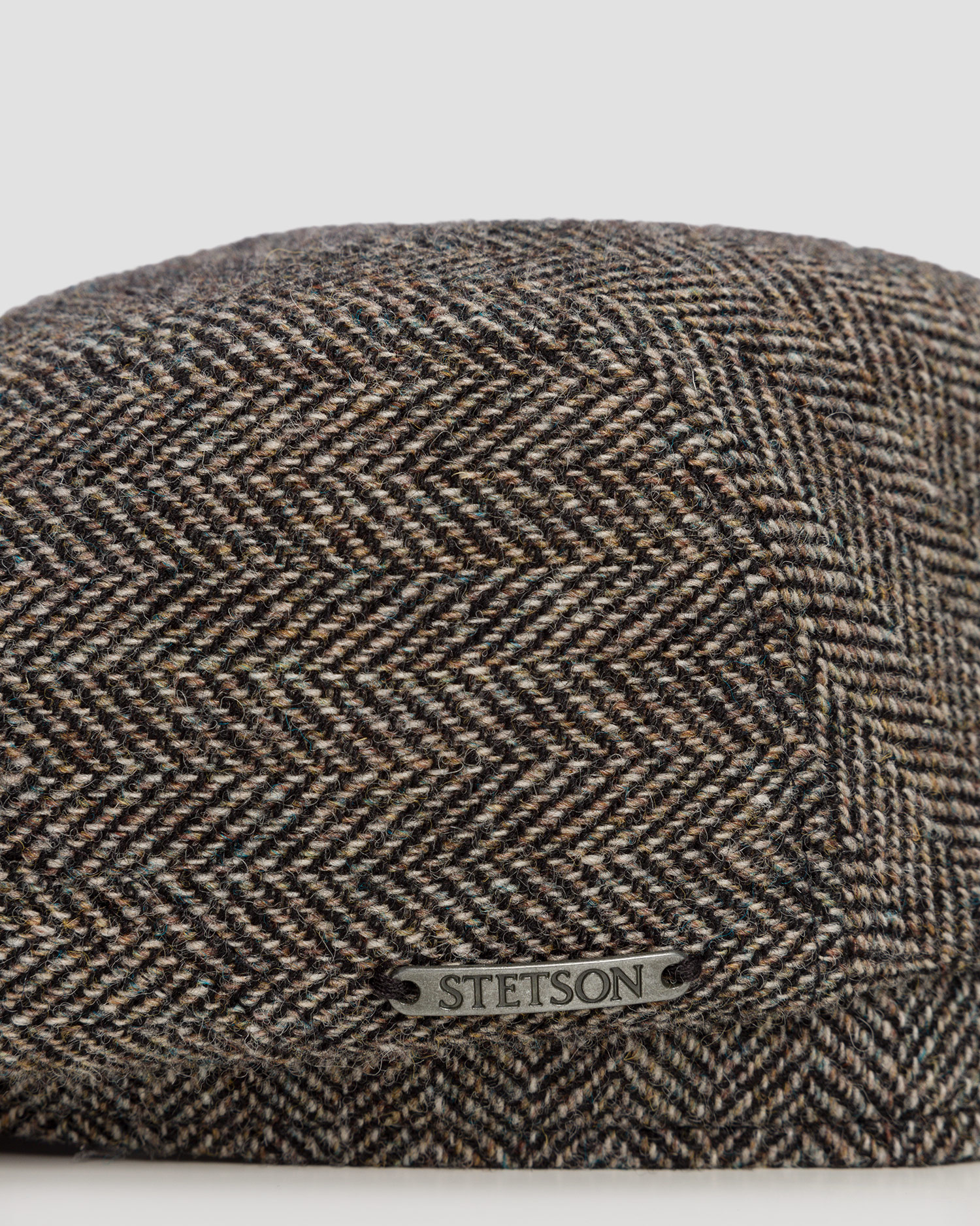 Pánska bekovka Stetson Driver Cap Wool Herringbone sivá