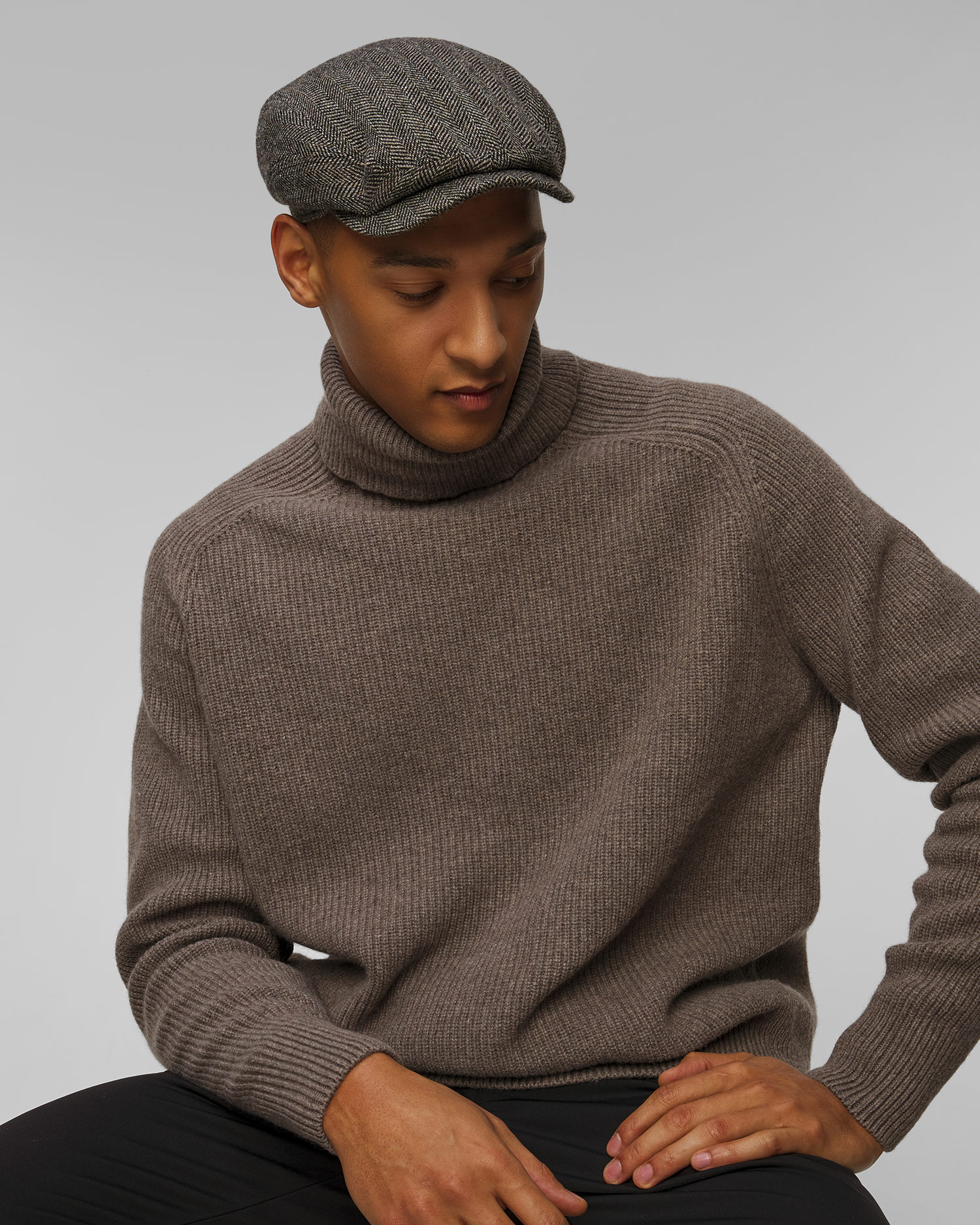 Pánska bekovka Stetson Driver Cap Wool Herringbone sivá