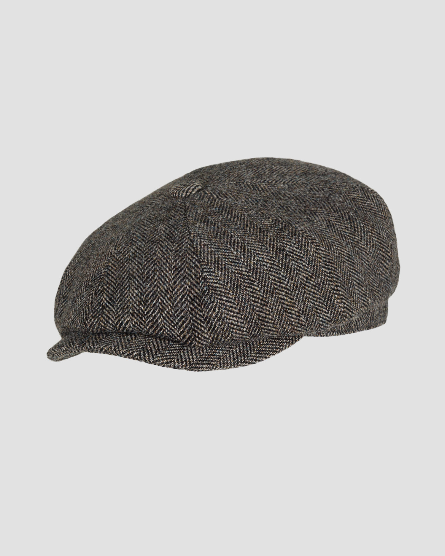 Men's flat cap Stetson Hatteras Wool Herringbone brown 