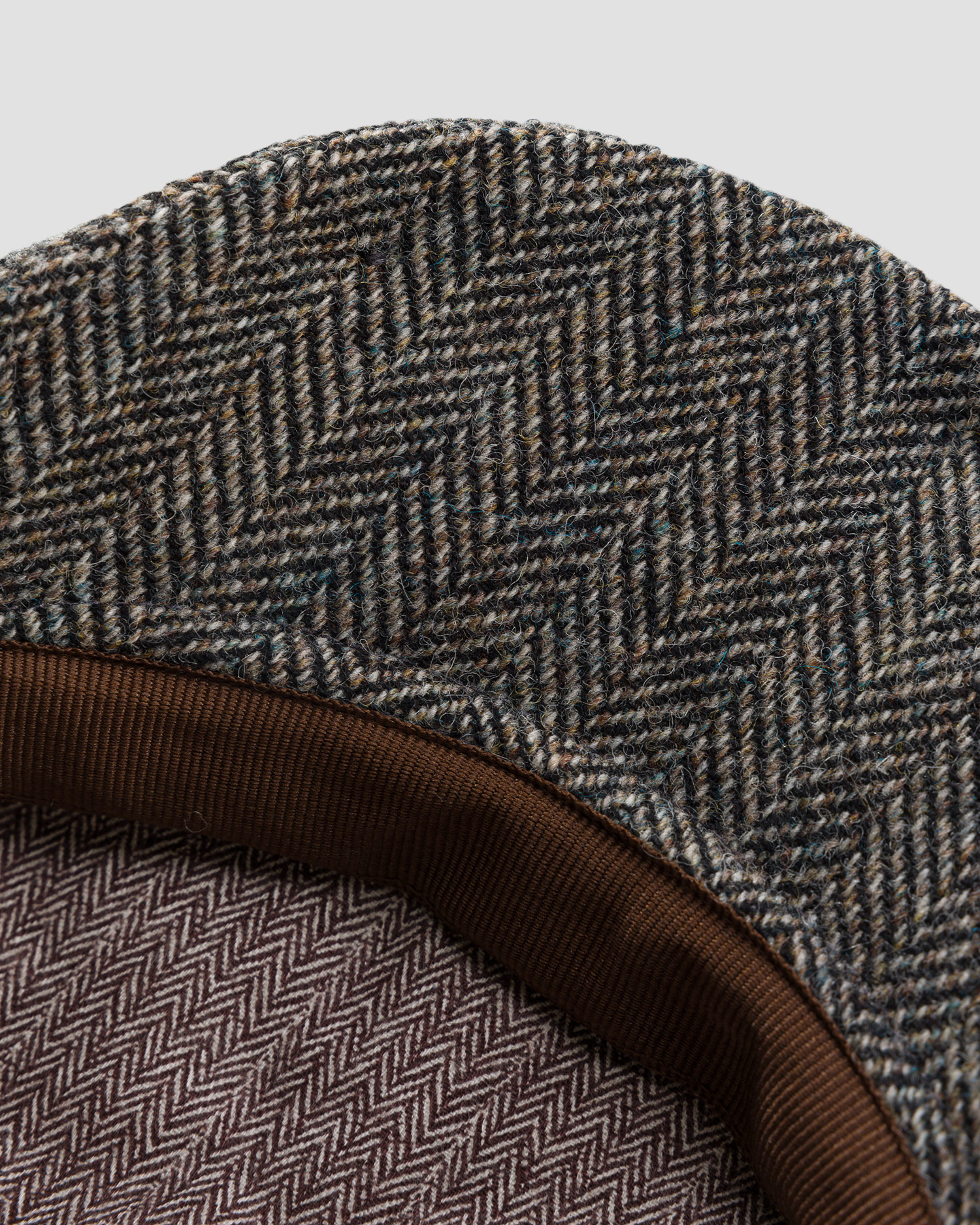 Caschetă pentru bărbați Stetson Hatteras Wool Herringbone maro-gri