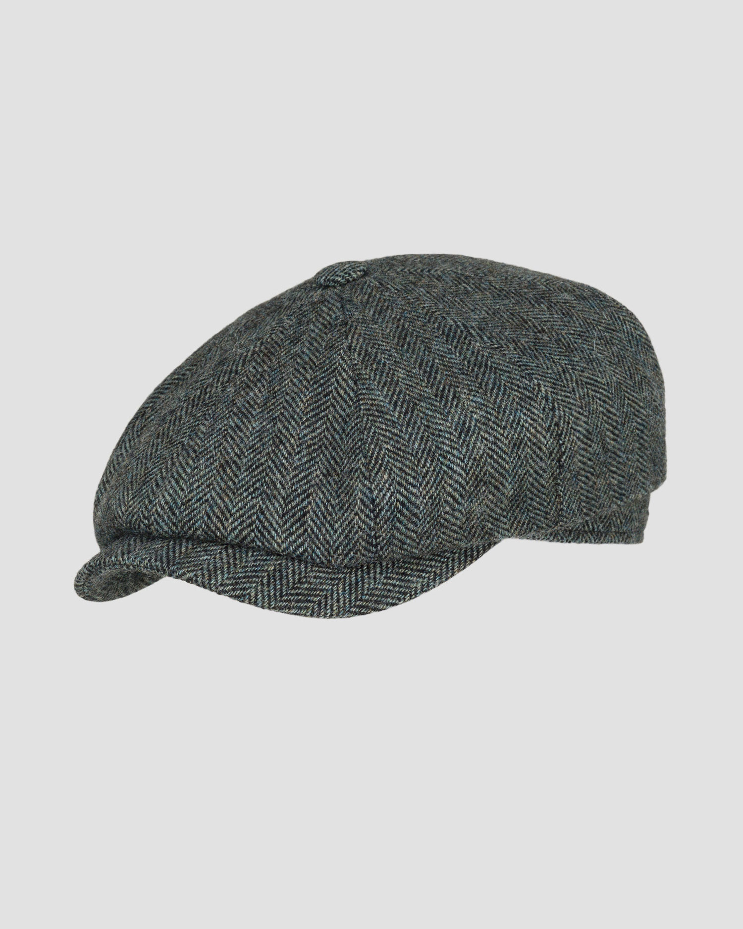 Caschetă pentru bărbați Stetson Hatteras Wool Herringbone verde