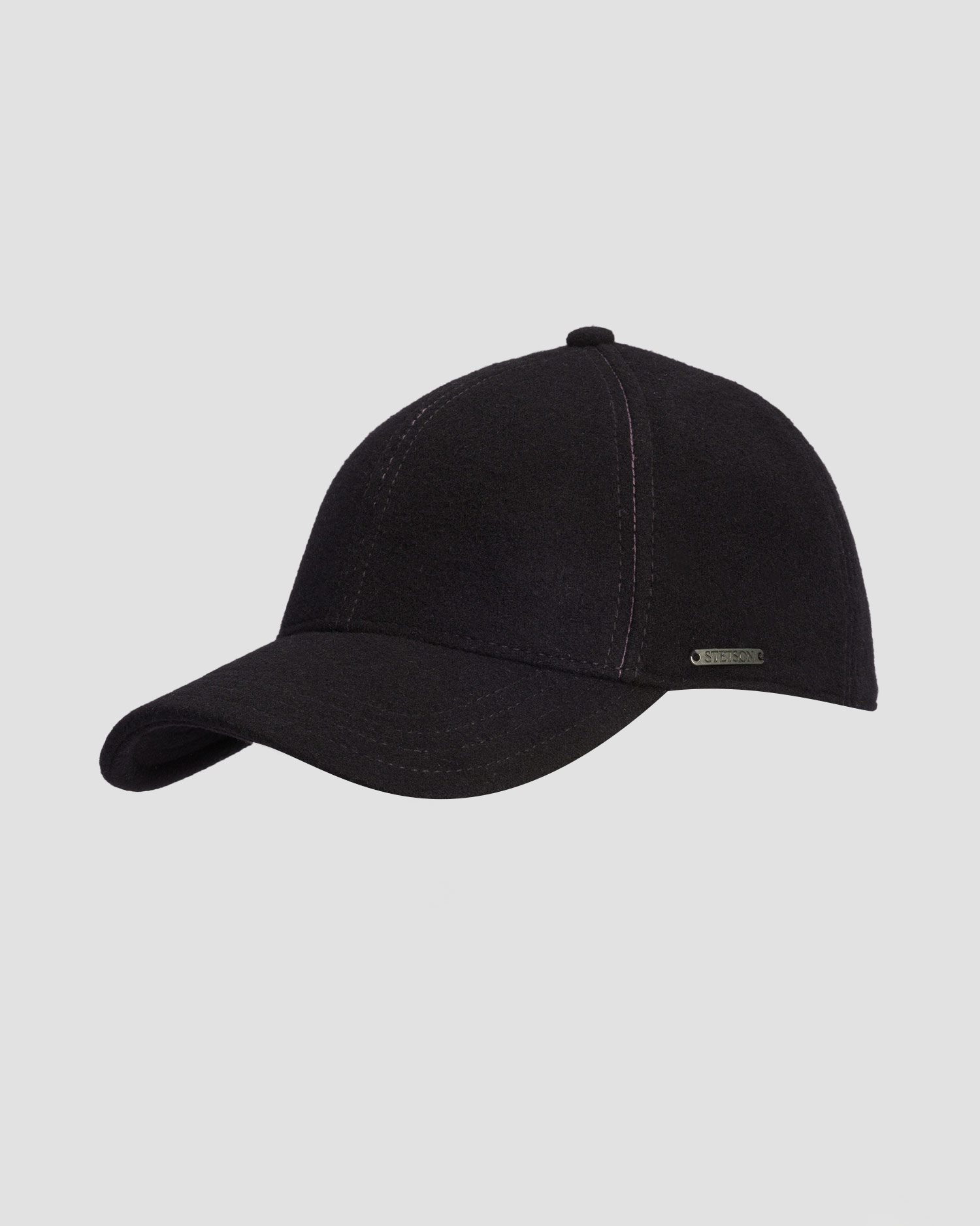 Șapcă cu cozoroc și clape laterale pentru bărbați Stetson Baseball Cap Wool Cashmere EF neagră