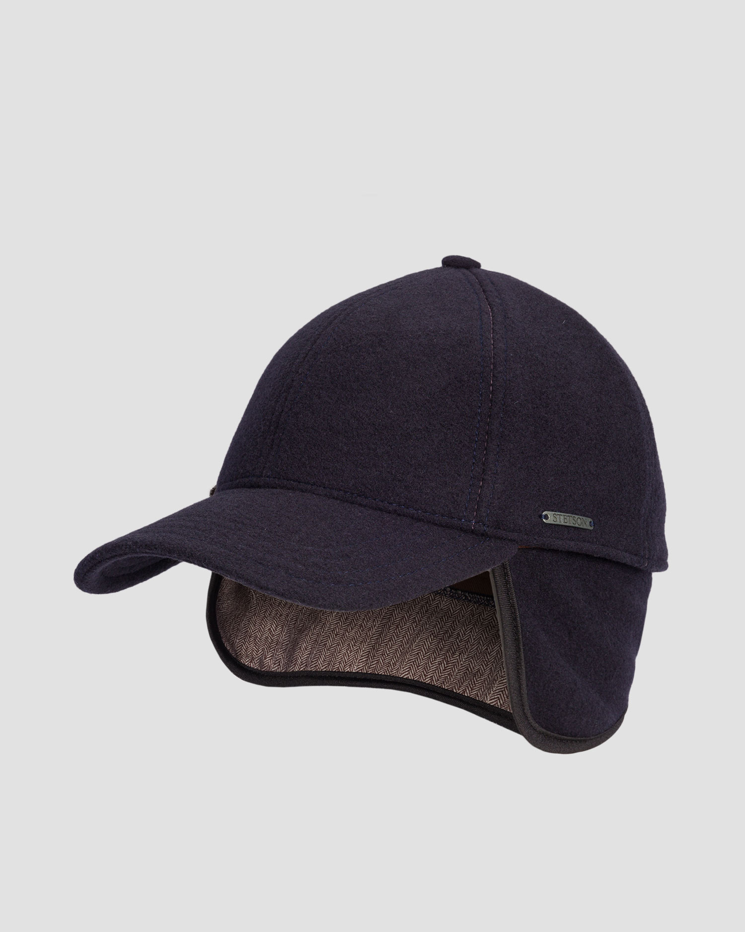 Șapcă cu cozoroc și clape laterale pentru bărbați Stetson Baseball Cap Wool Cashmere EF bleumarin, Culoare/Model: Granatowy