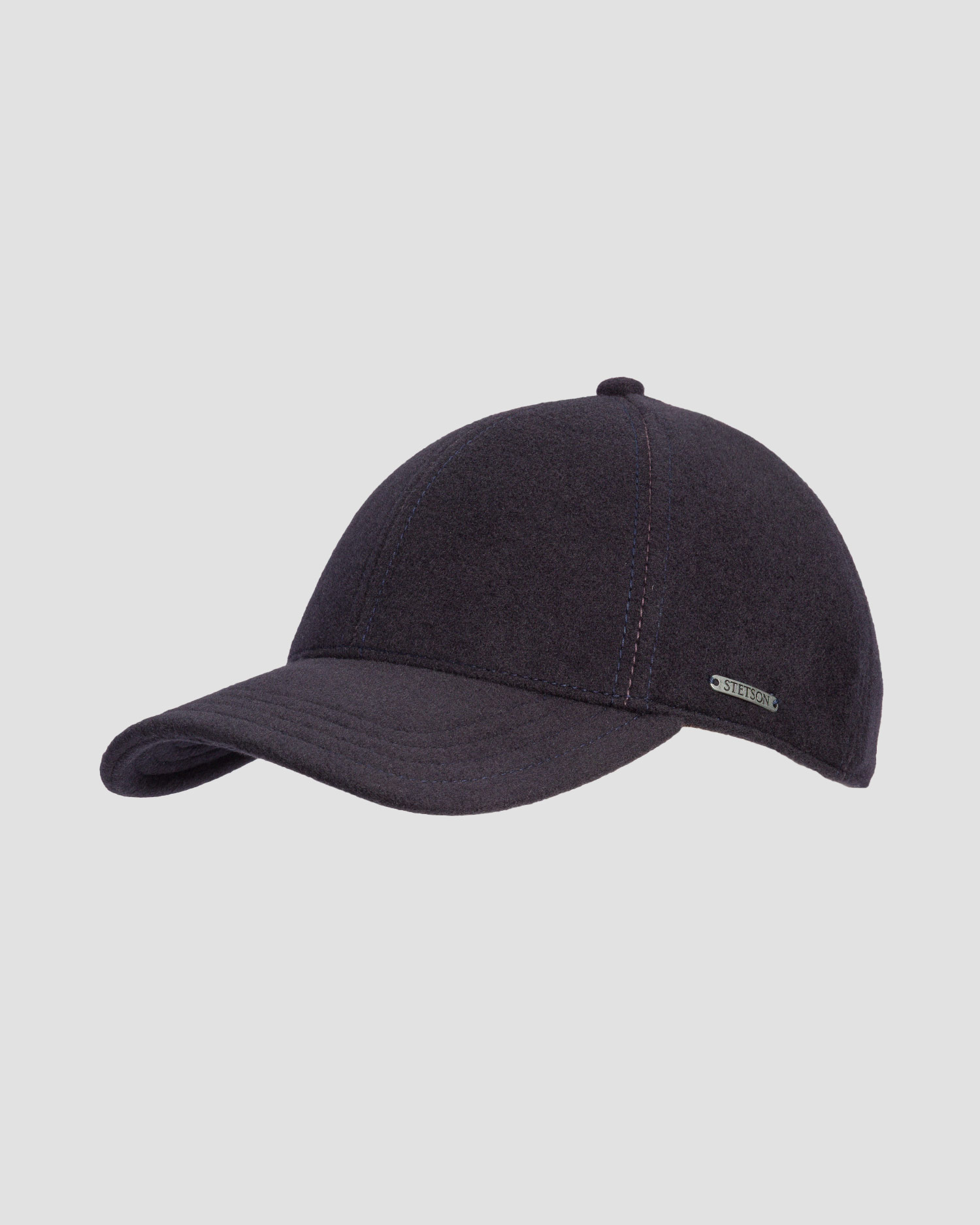 Șapcă cu cozoroc și flapuri laterale pentru bărbați Stetson Baseball Cap Wool Cashmere EF bleumarin