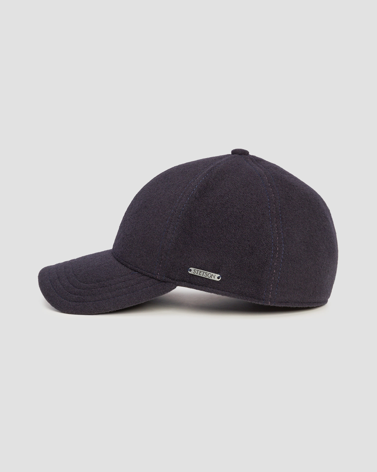 Șapcă cu cozoroc și flapuri laterale pentru bărbați Stetson Baseball Cap Wool Cashmere EF bleumarin