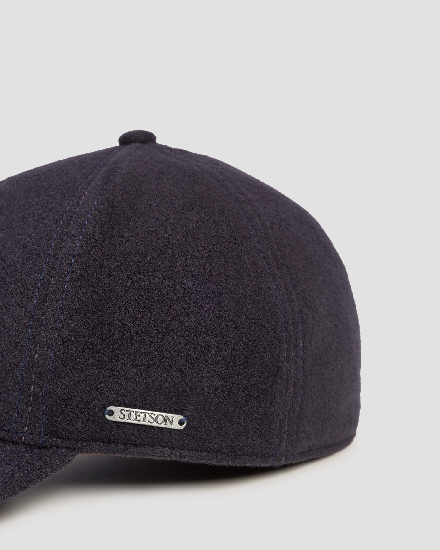 Șapcă cu cozoroc și flapuri laterale pentru bărbați Stetson Baseball Cap Wool Cashmere EF bleumarin