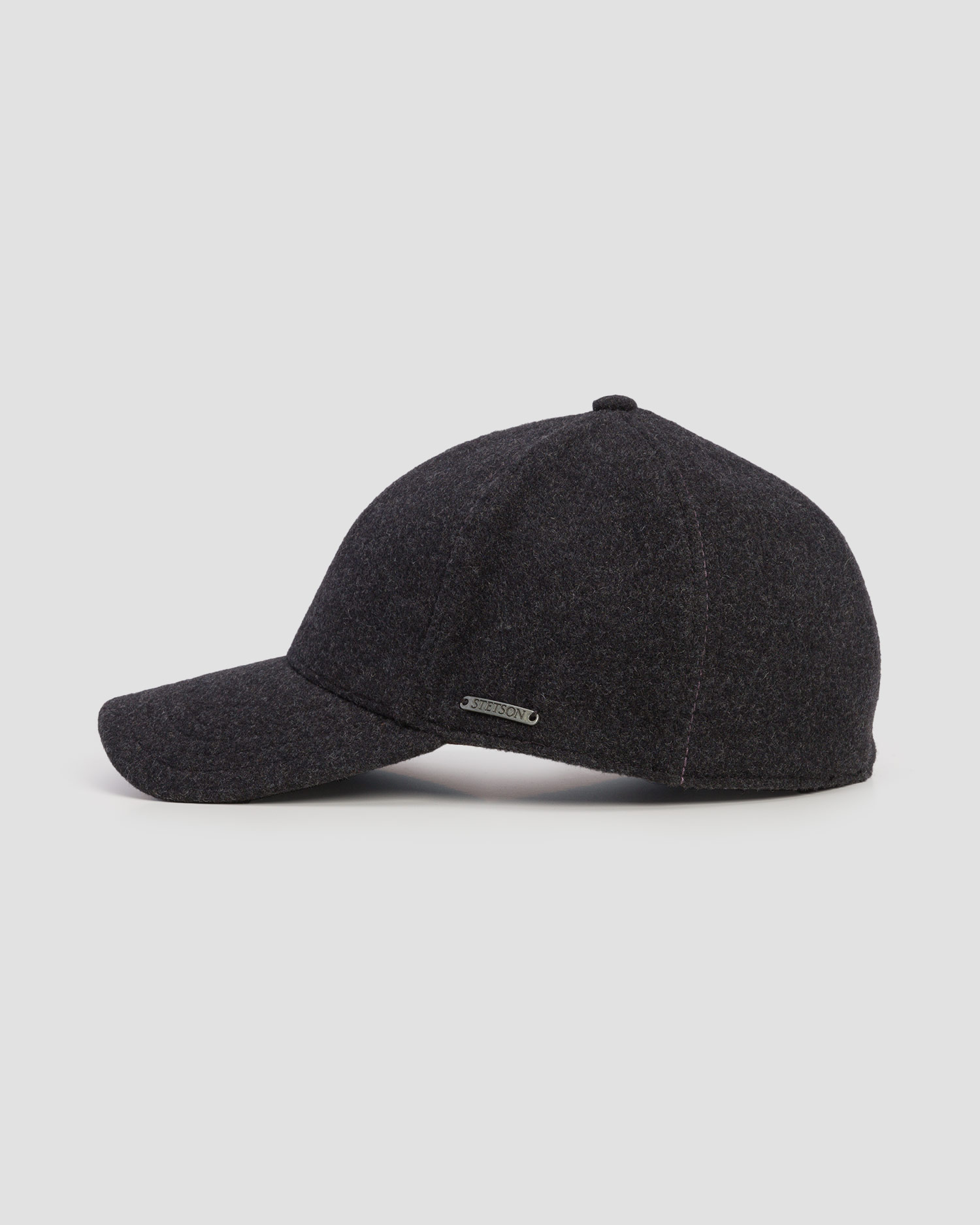Șapcă cu cozoroc și clape laterale pentru bărbați Stetson Baseball Cap Wool Cashmere EF gri