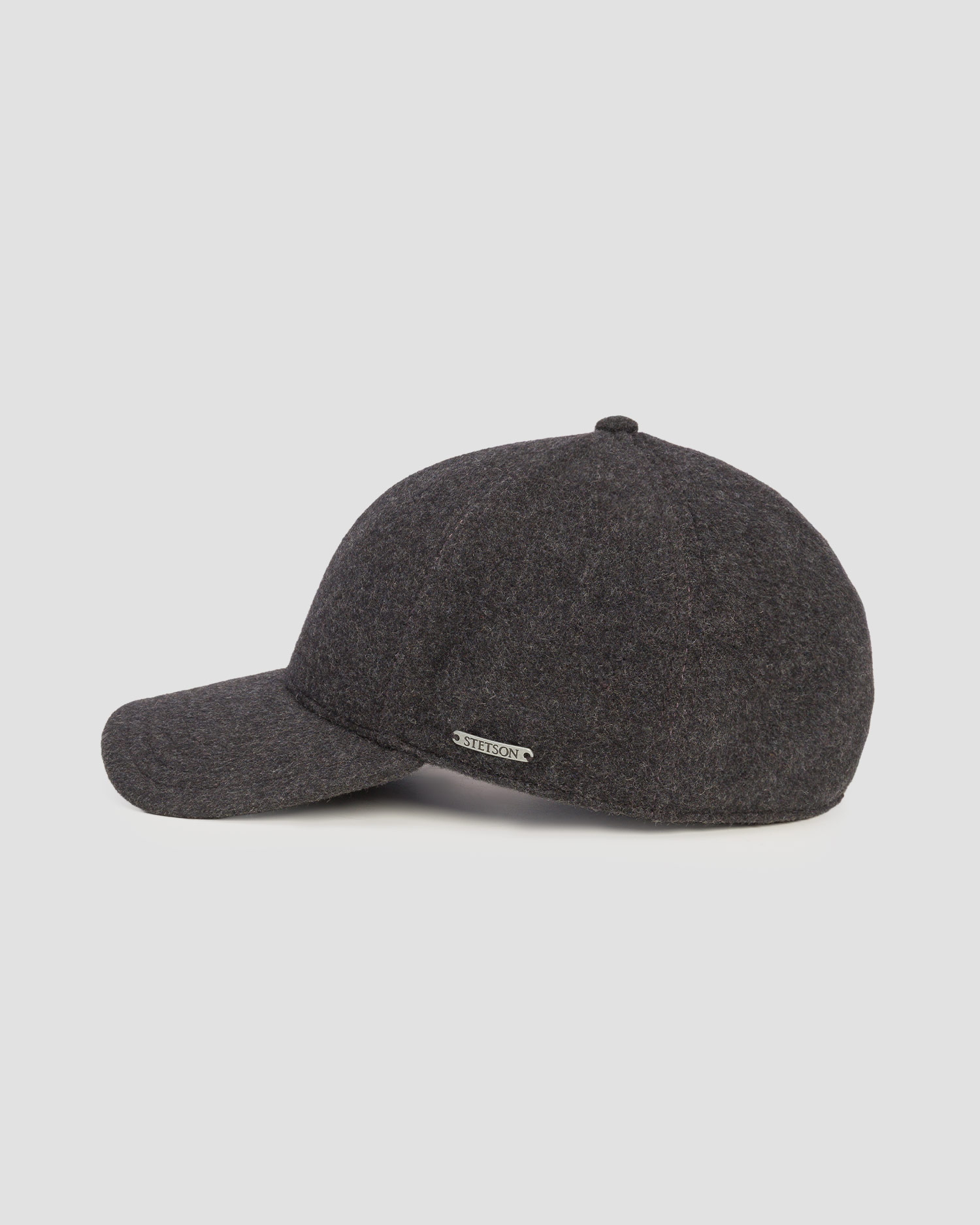 Șapcă cu cozoroc și clape laterale pentru bărbați Stetson Baseball Cap Wool Cashmere EF gri
