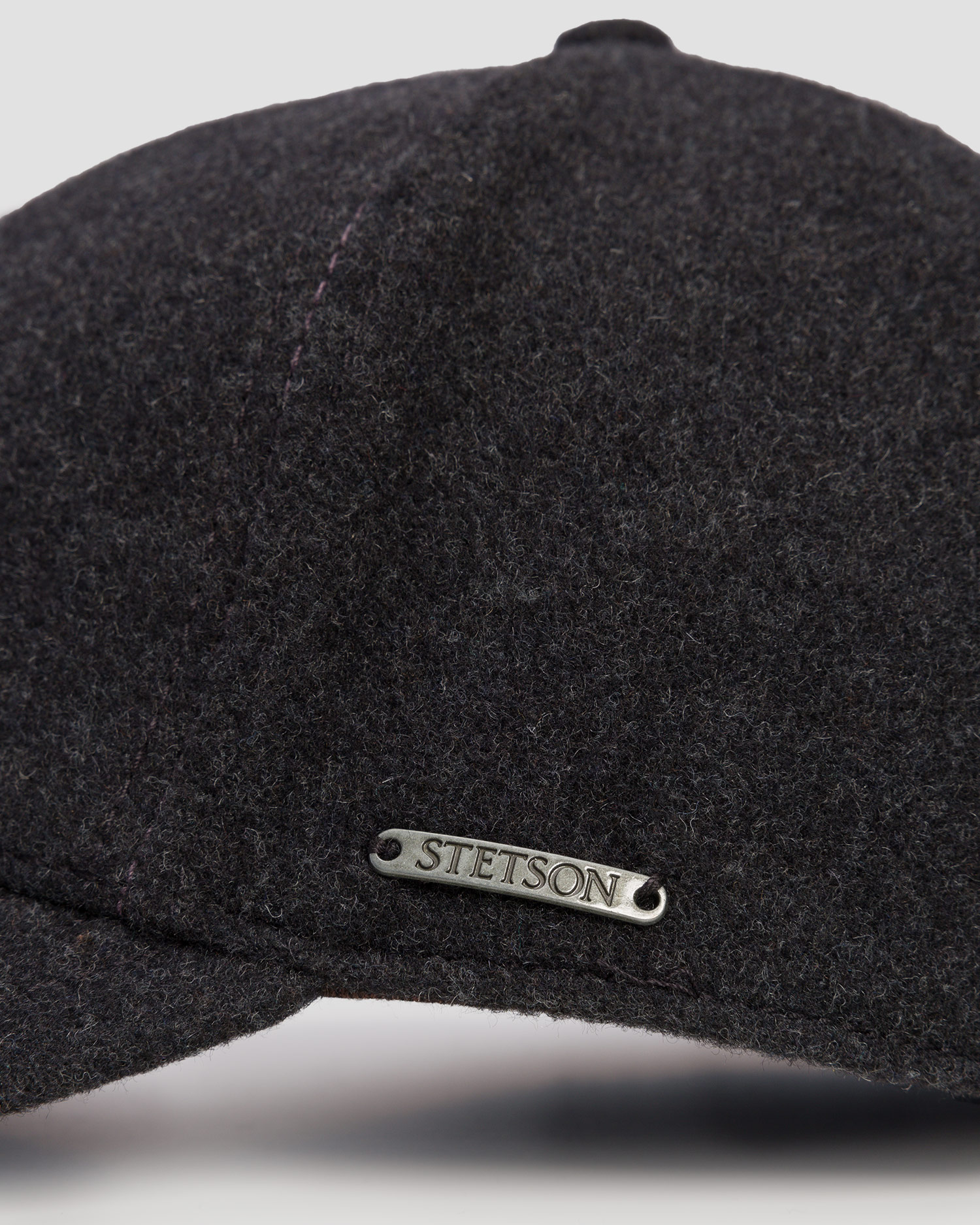 Șapcă cu cozoroc și clape laterale pentru bărbați Stetson Baseball Cap Wool Cashmere EF gri