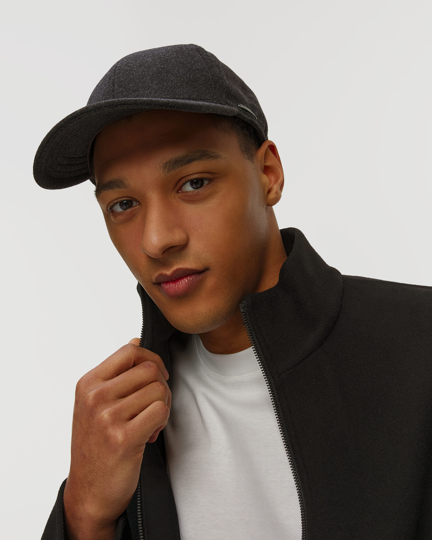 Șapcă cu cozoroc și clape laterale pentru bărbați Stetson Baseball Cap Wool Cashmere EF gri