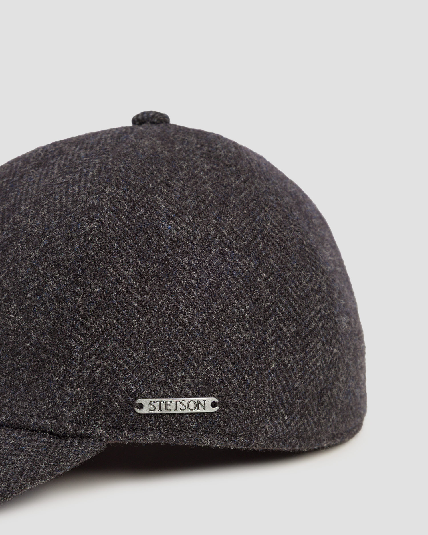 Căciulă cu cozoroc din lână pentru bărbați Stetson Baseball Cap Wool Herringbone