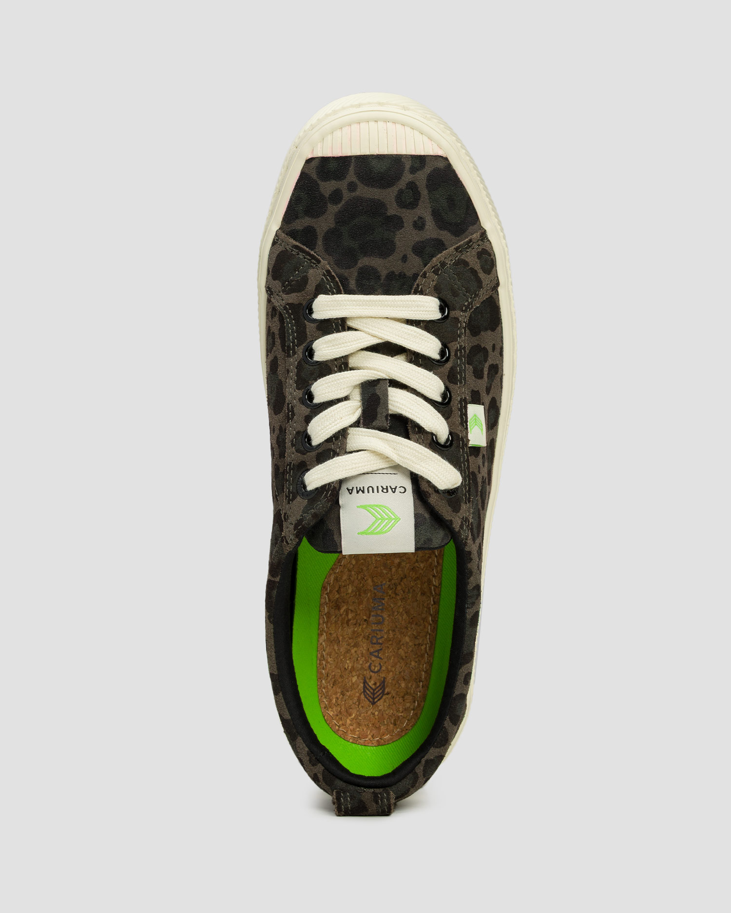 Kožené semišové tenisky Cariuma OCA Suede Black Jaguar Print