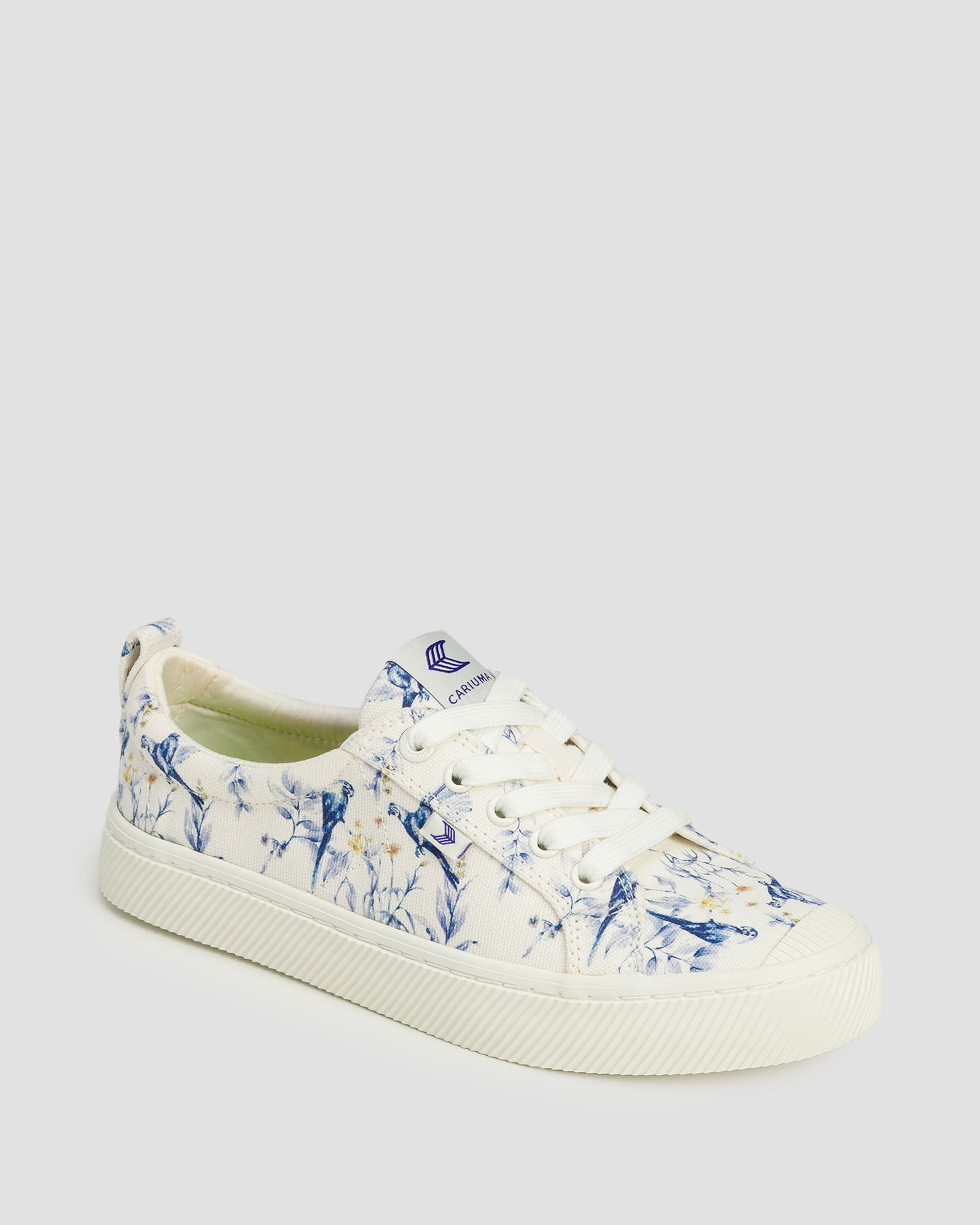 Dámské sportovní boty Cariuma OCA Low Canvas White Spectrum Blue Parrot Prin
