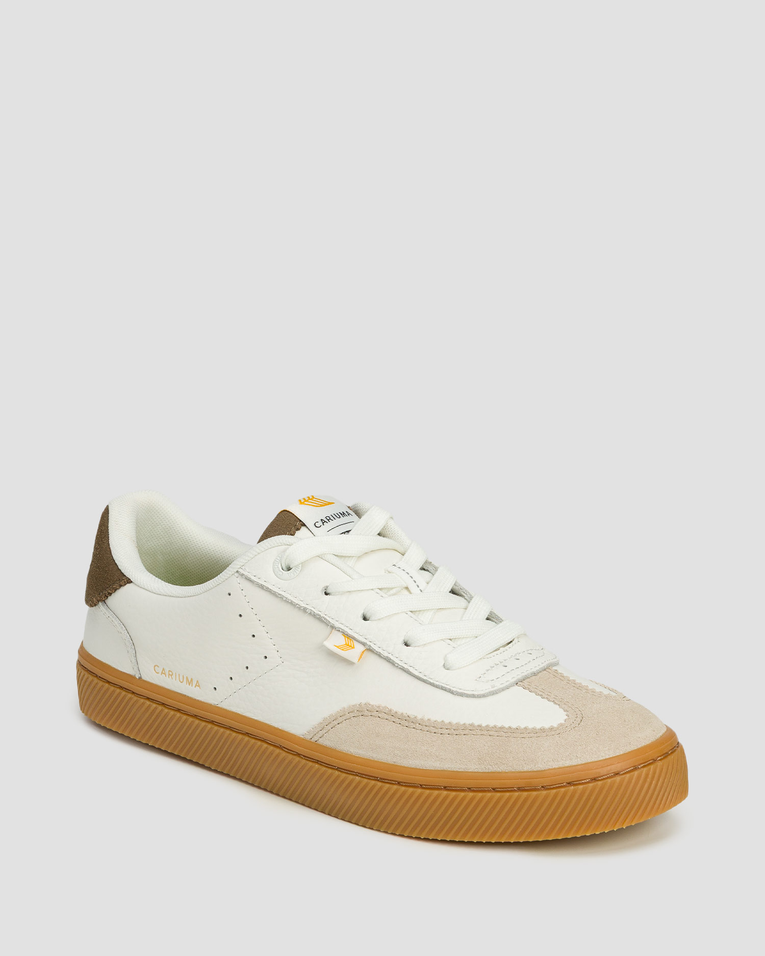 Kožené tenisky Cariuma TOCA Pebbled Leather Gum White Suede Plaza Taupe Dark Khaki