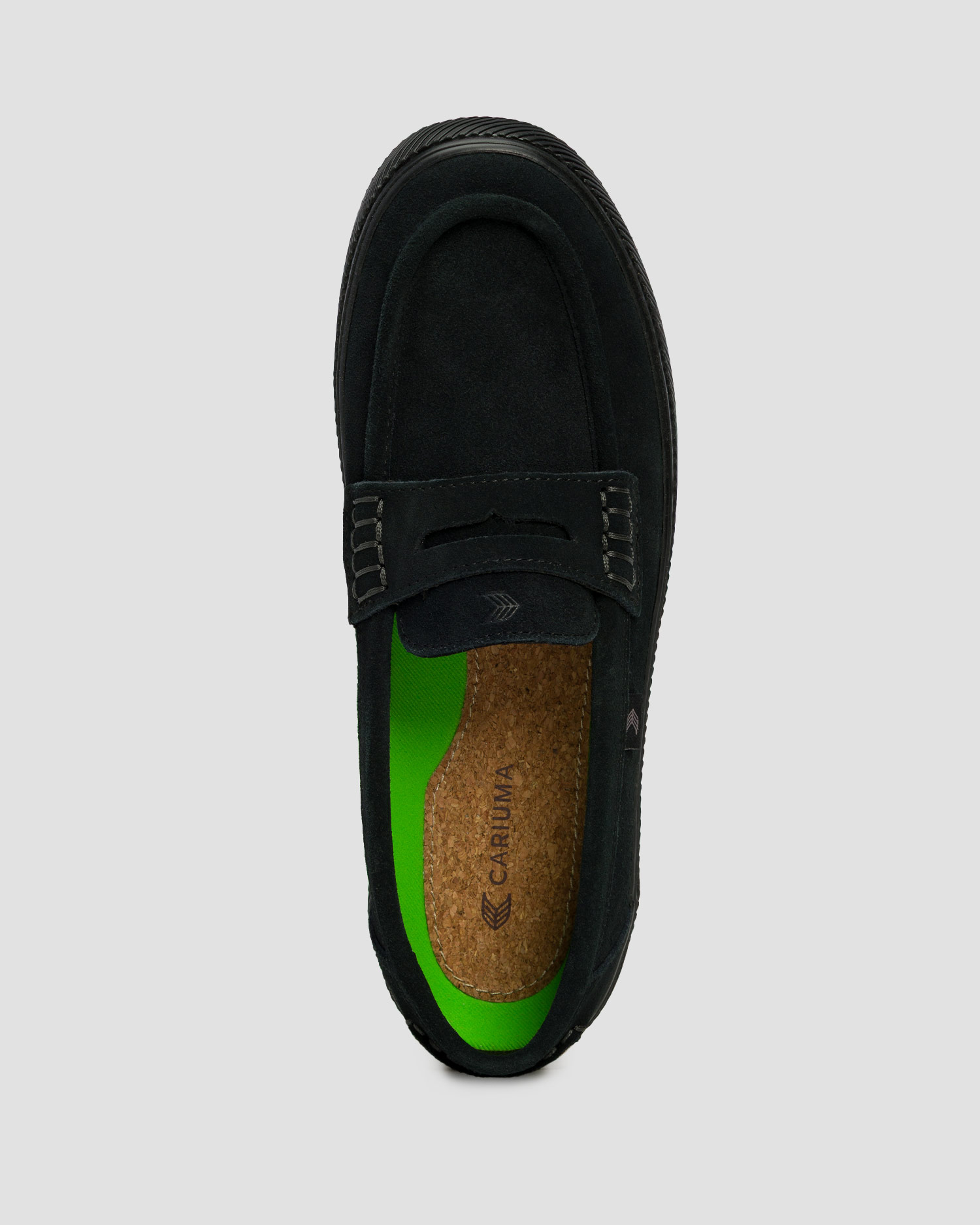 Pantofi laofers din piele de căprioară pentru femei Cariuma Caju Loafer All Black Suede