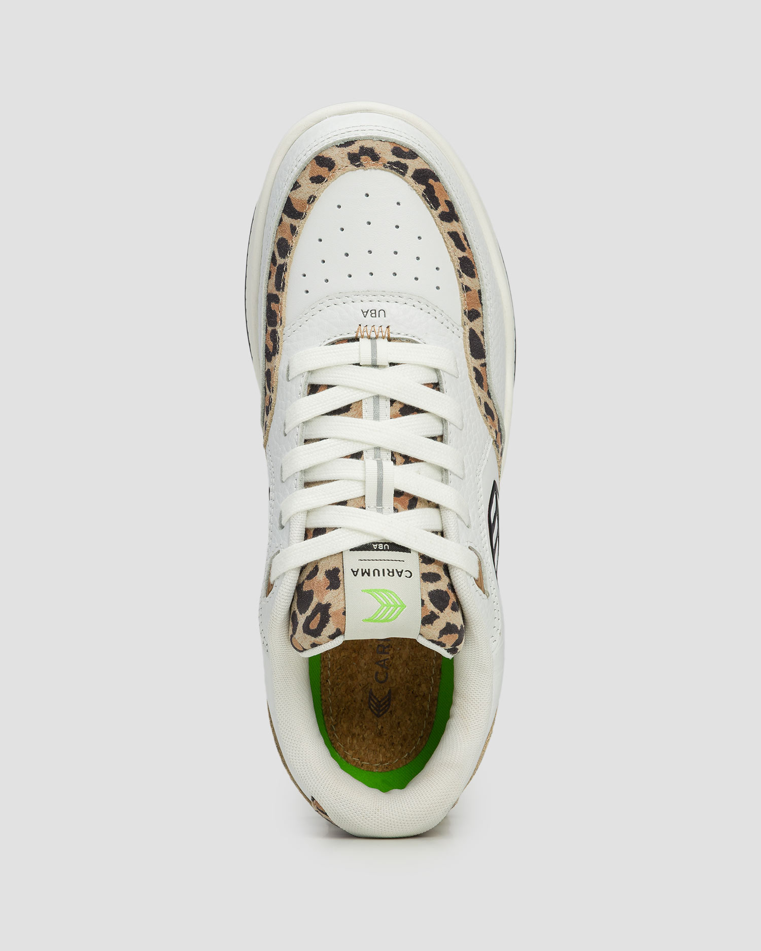 Sneakersy damskie skórzane Cariuma Uba White Leather Leopard Print Suede Black