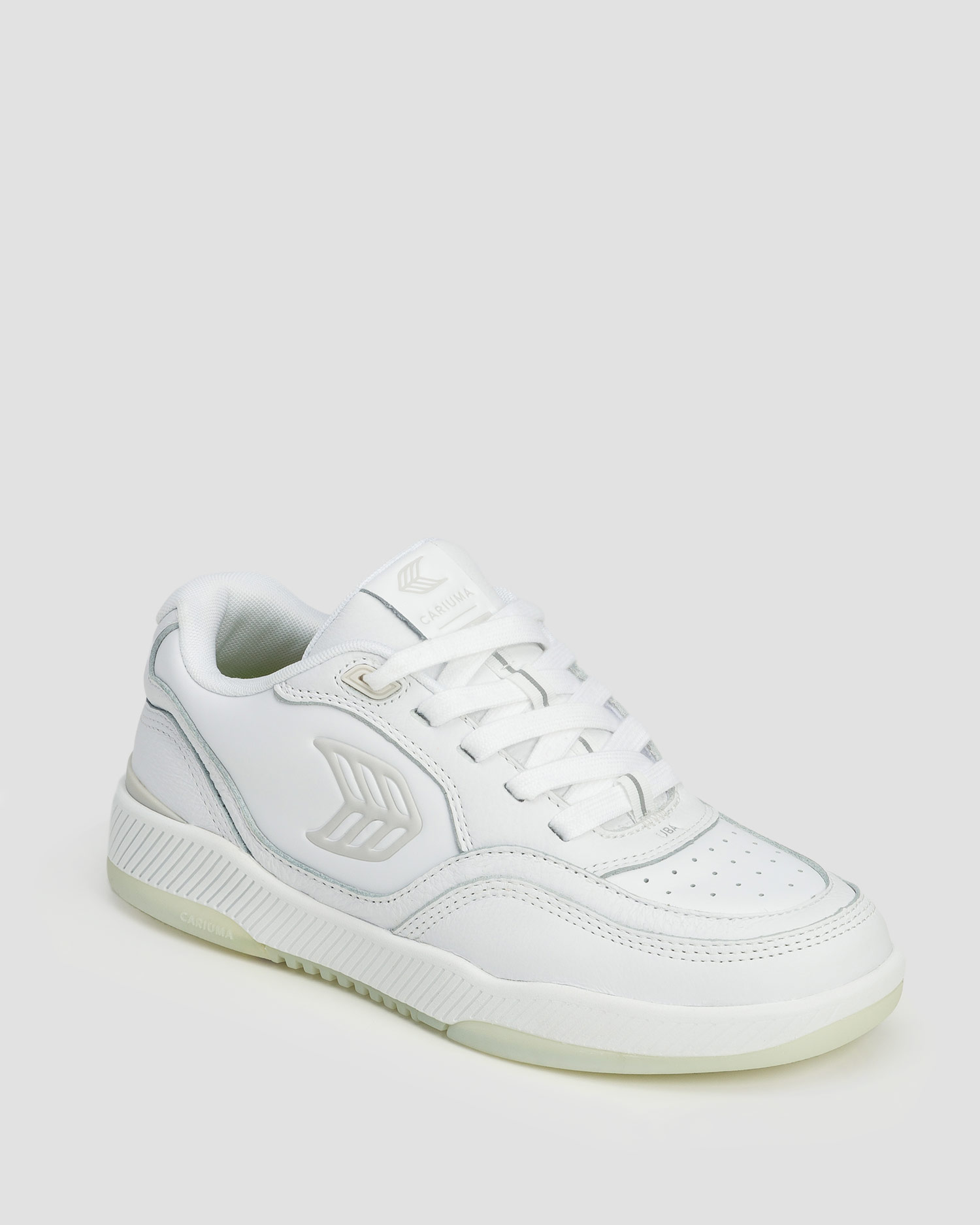 Chaussures de sport pour femmes Cariuma Uba White Leather Ice Logo