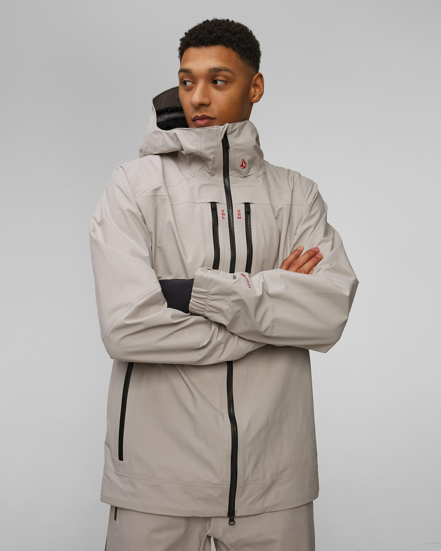 Men's ski jacket Volcom Guide-Tex, Color/Pattern: Beżowy