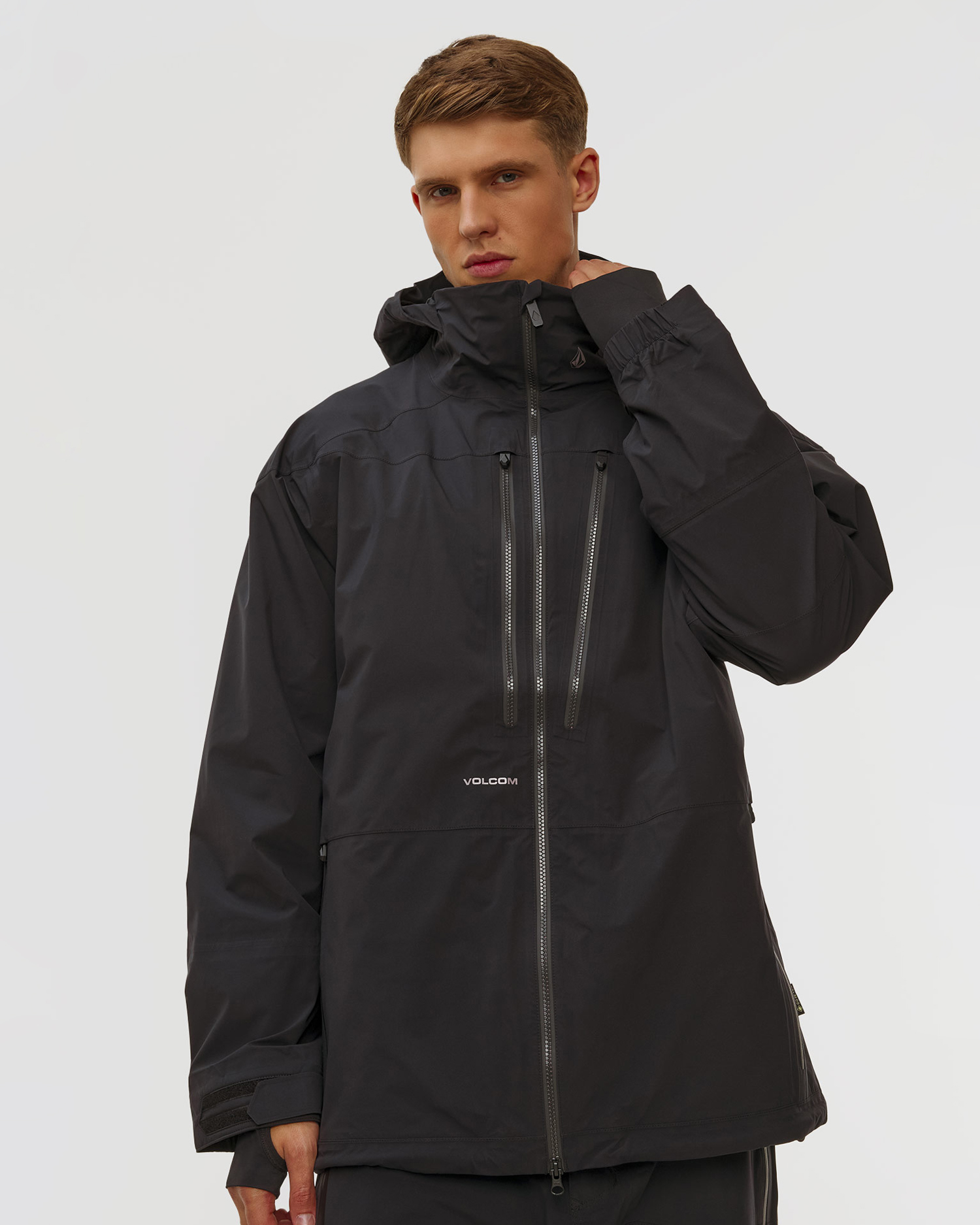Geacă de snowboarding pentru bărbați Volcom Guch Stretch Gore-Tex Jacket neagră, Culoare/Model: Czarny