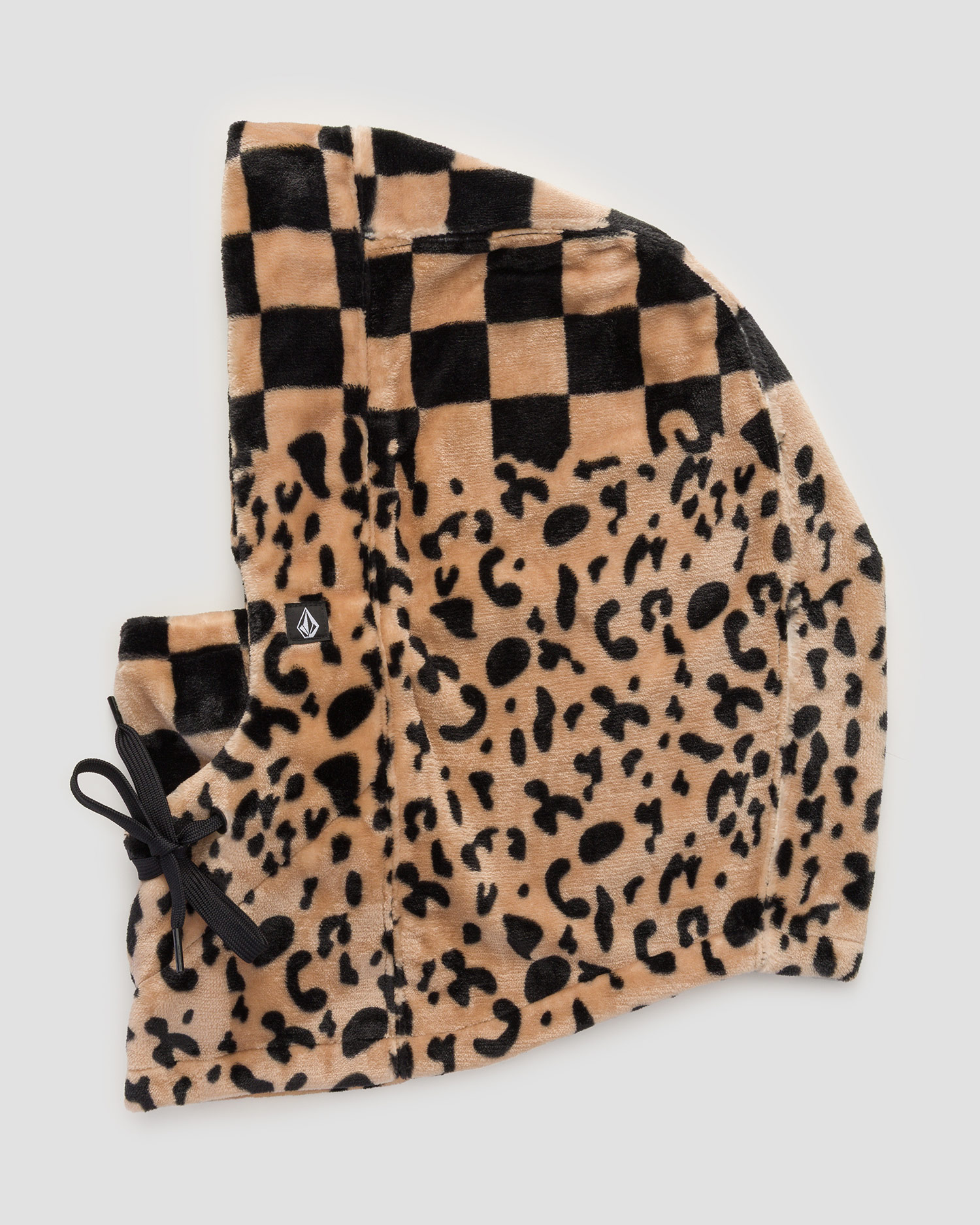 Shawl with a hood Volcom Dang Hood beige-black