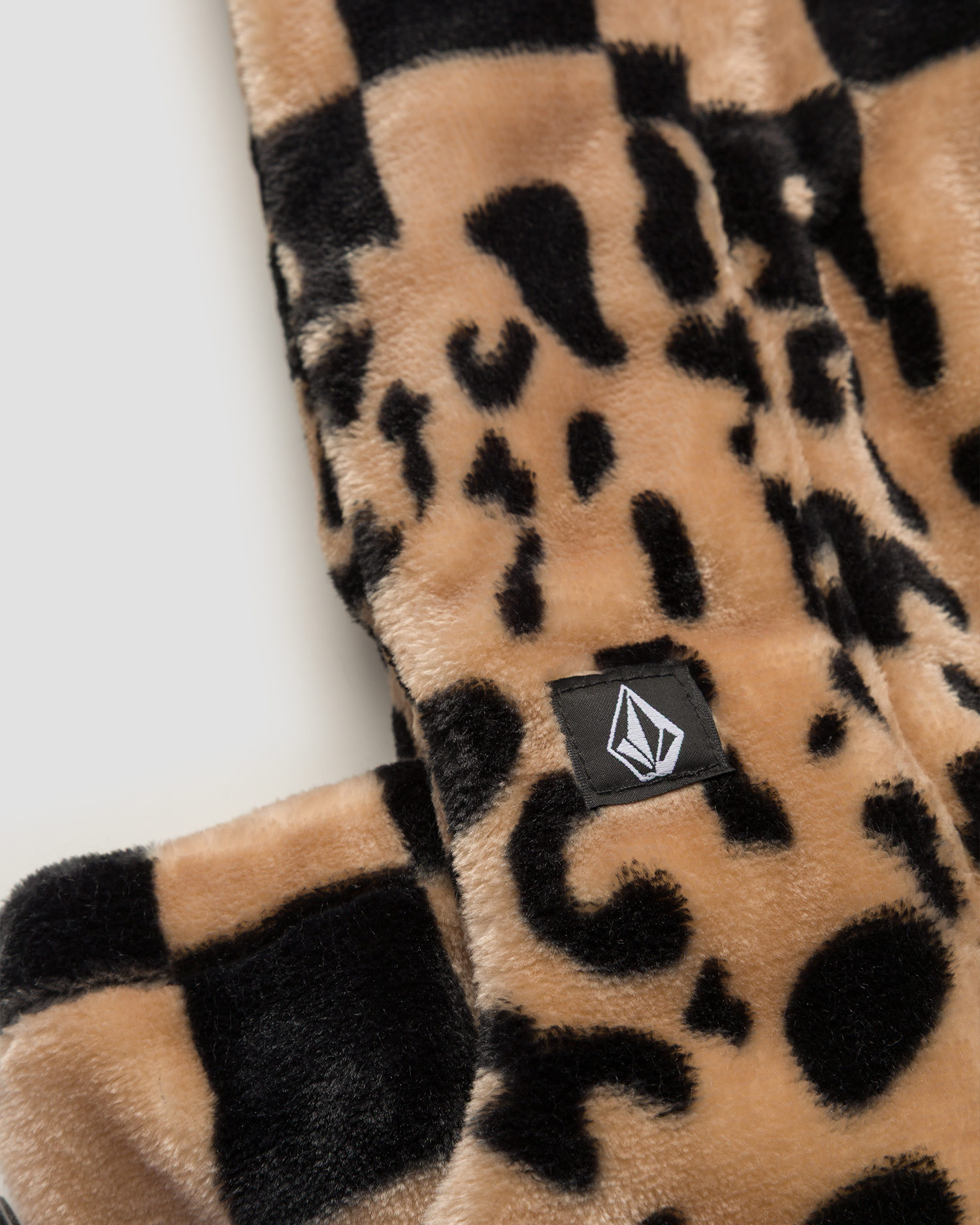 Szal z kapturem damski Volcom Dang Hood beżowo-czarny