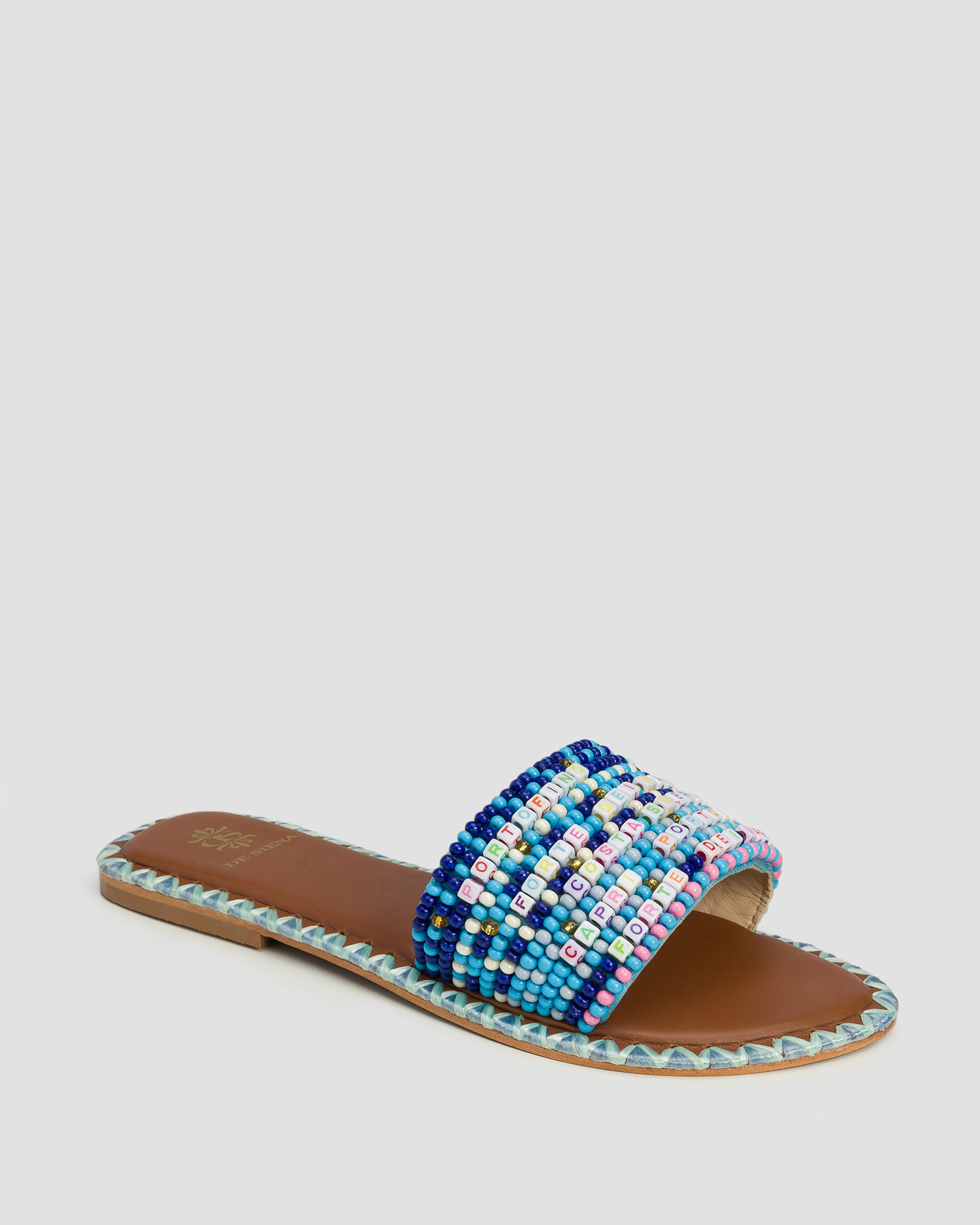 Women's sliders De Siena Resort Italia Beads