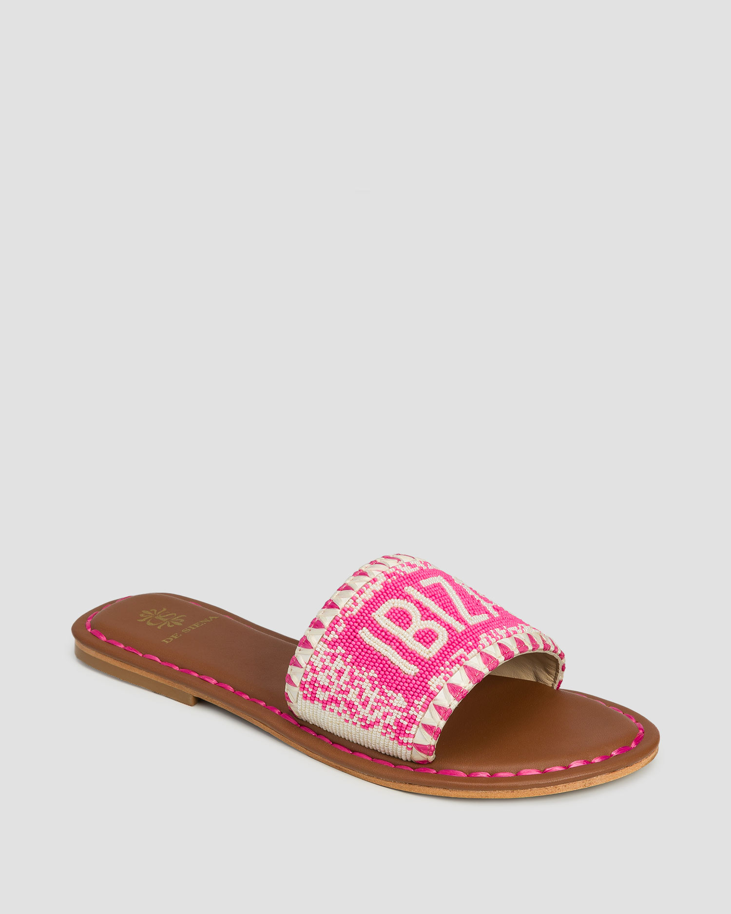 Women's sliders De Siena Ibiza Beads