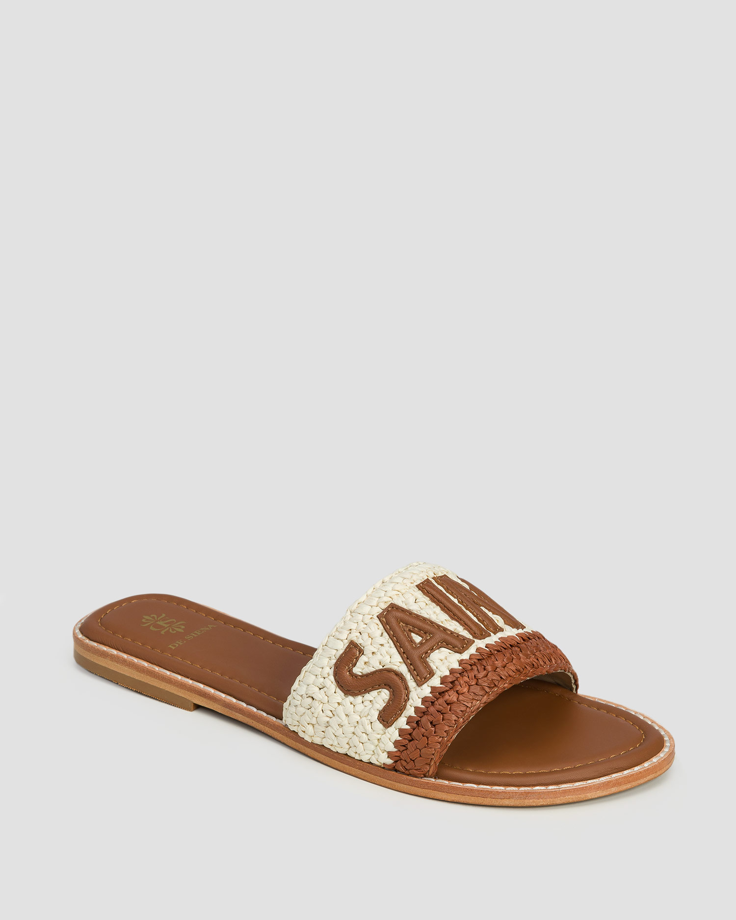Women's braided sliders De Siena Saint Tropez Raffia