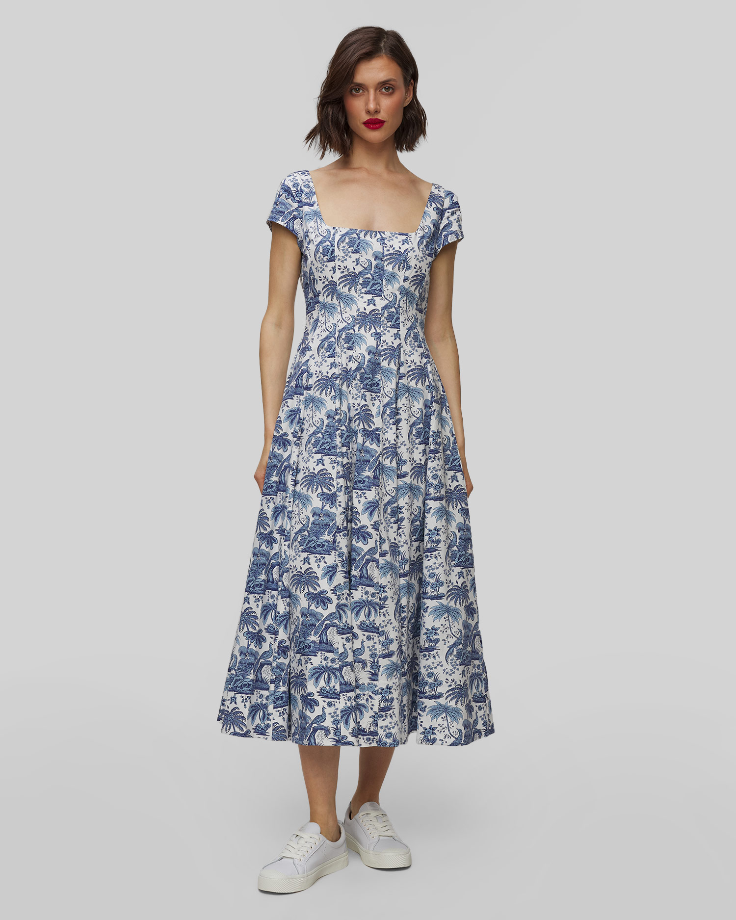 Robe d'été maxi Staud Short Sleeve Wells